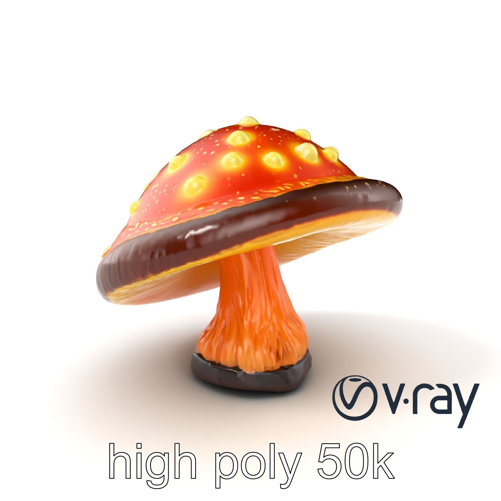 Glowing Magical Mushroom Model Pack for Fantasy Themes Low-poly 3D model_7