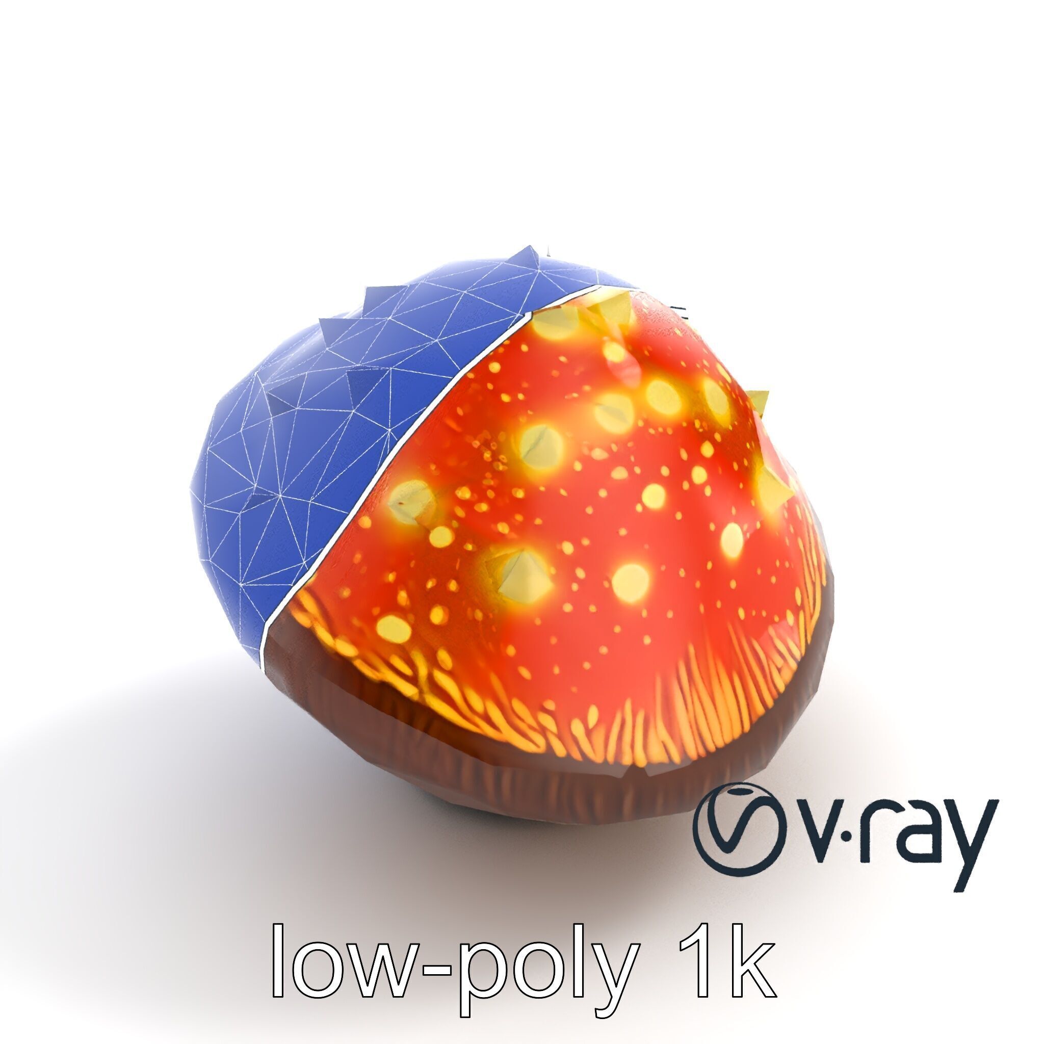 Glowing Magical Mushroom Model Pack for Fantasy Themes Low-poly 3D model_30