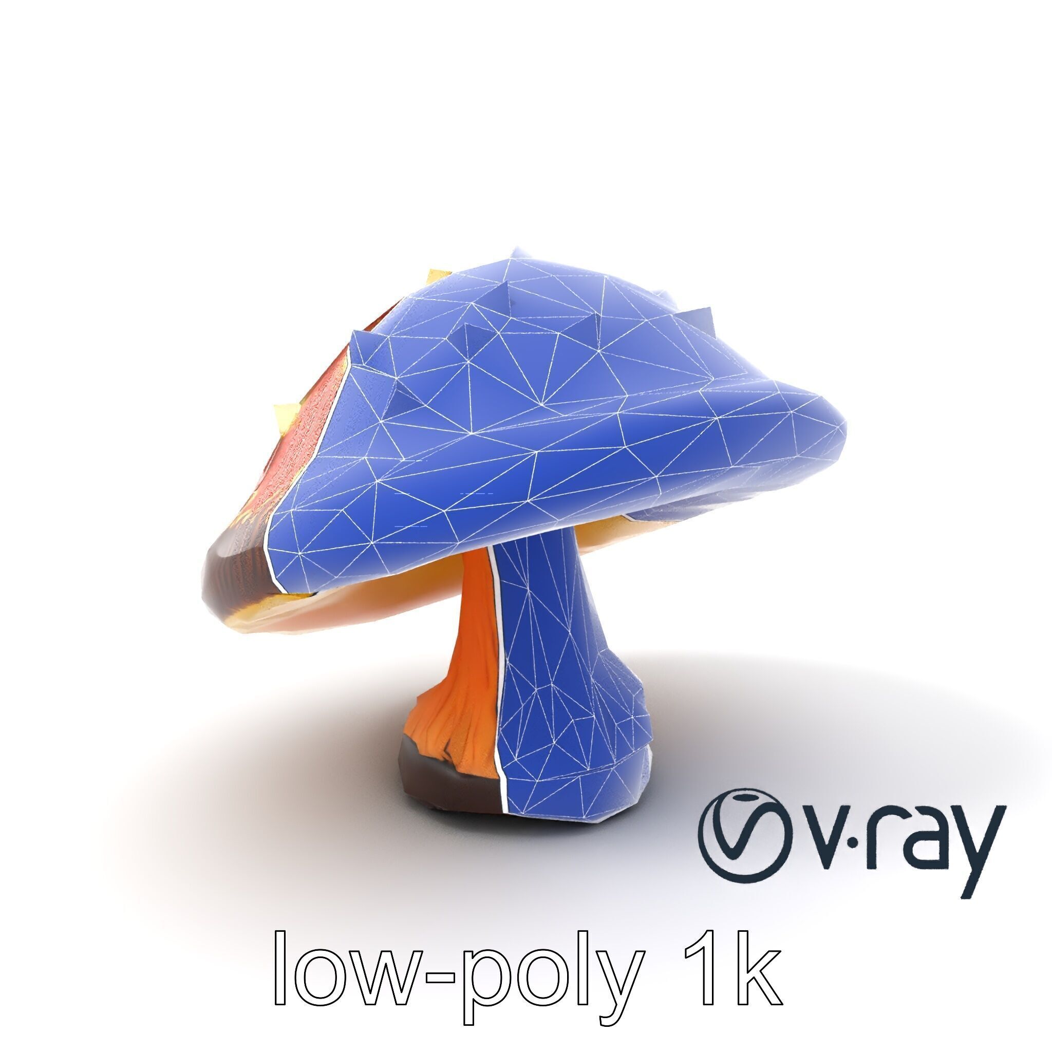 Glowing Magical Mushroom Model Pack for Fantasy Themes Low-poly 3D model_24