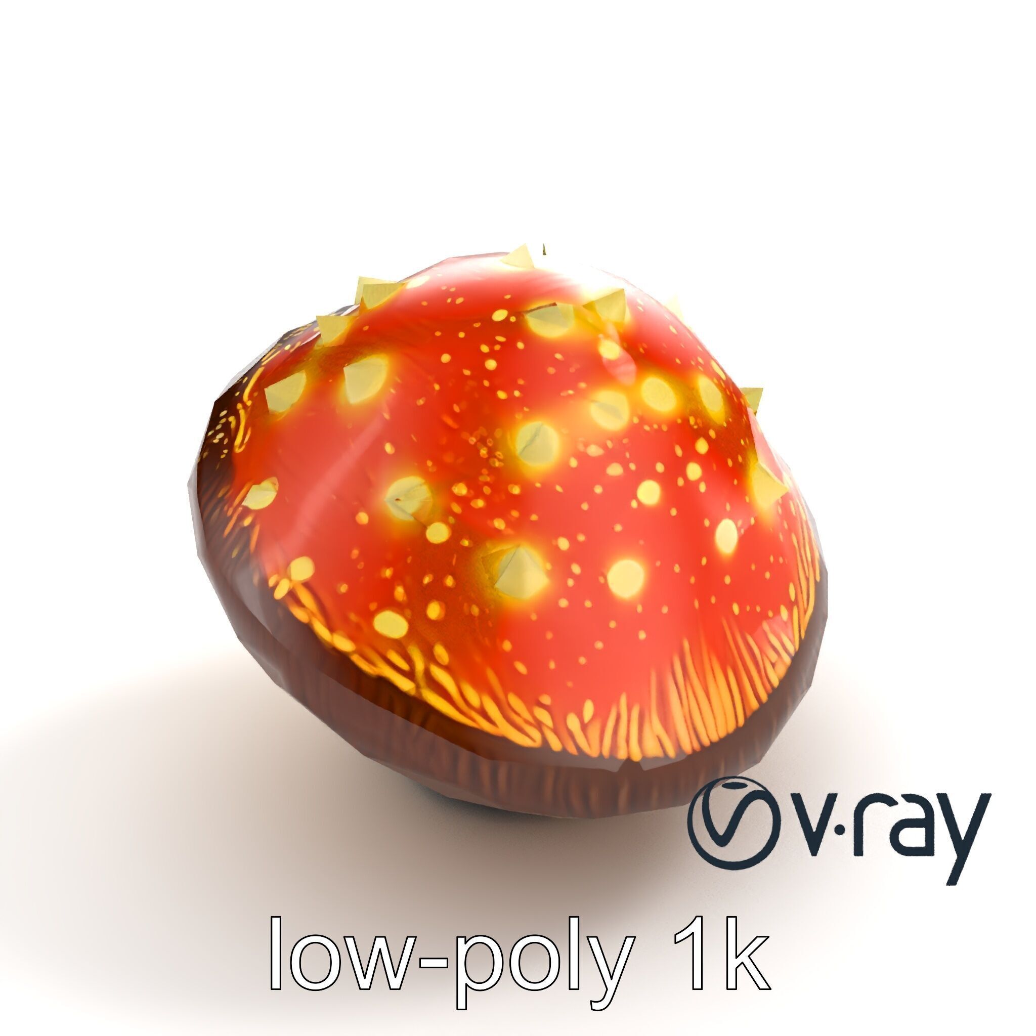 Glowing Magical Mushroom Model Pack for Fantasy Themes Low-poly 3D model_6