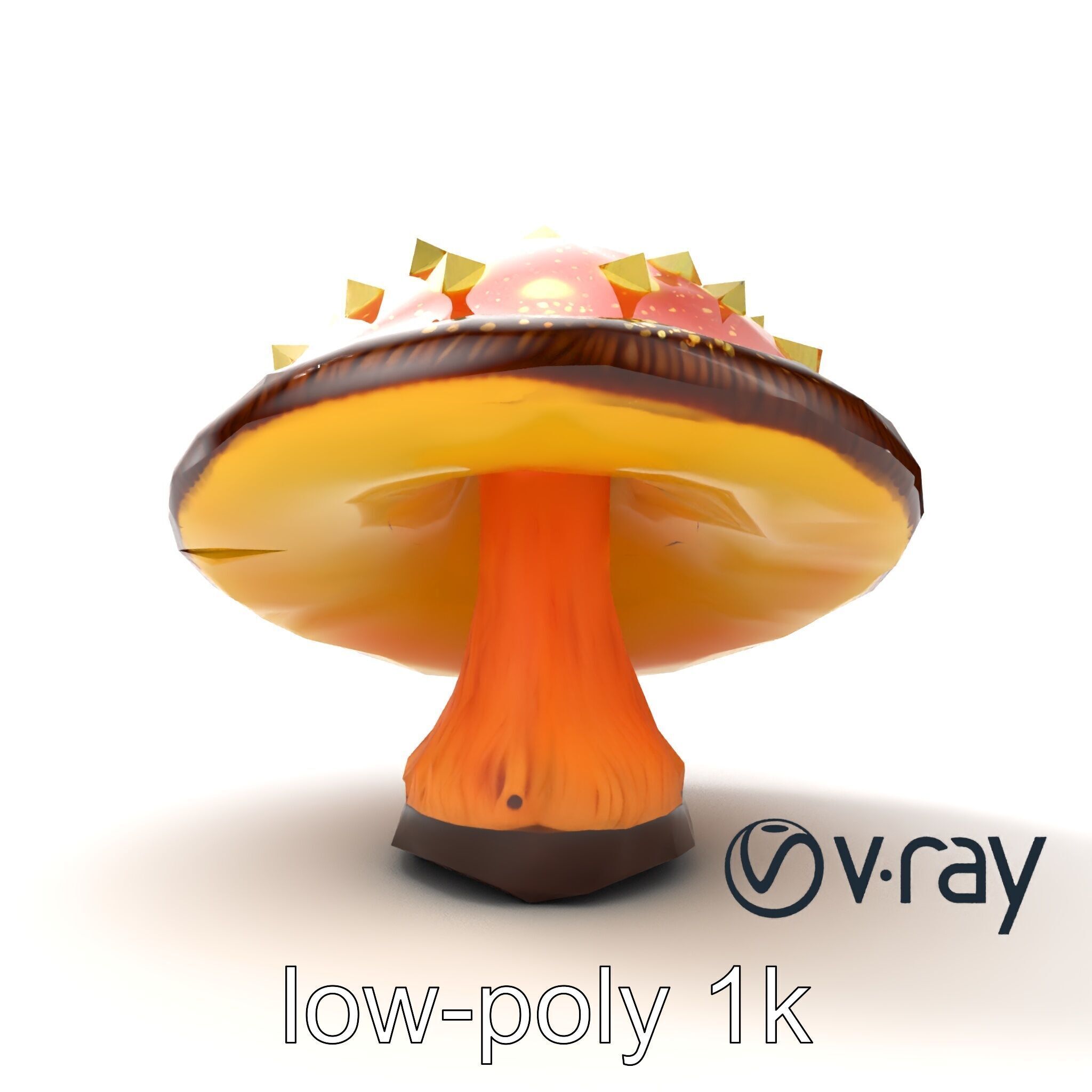 Glowing Magical Mushroom Model Pack for Fantasy Themes Low-poly 3D model_11