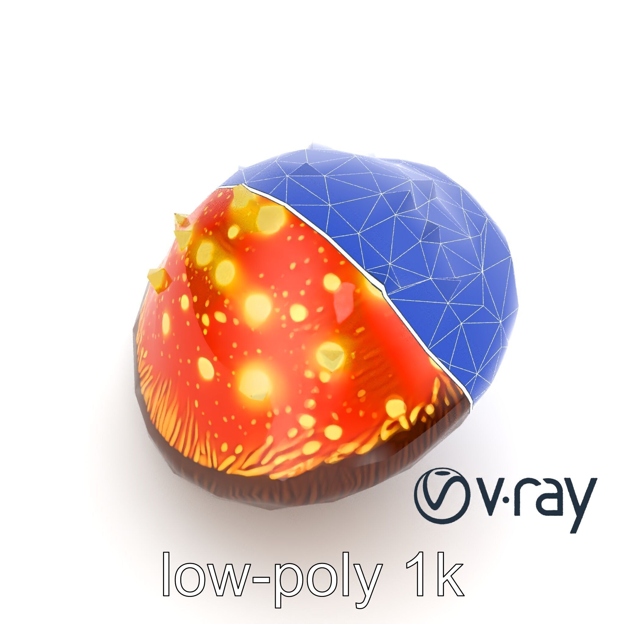 Glowing Magical Mushroom Model Pack for Fantasy Themes Low-poly 3D model_20