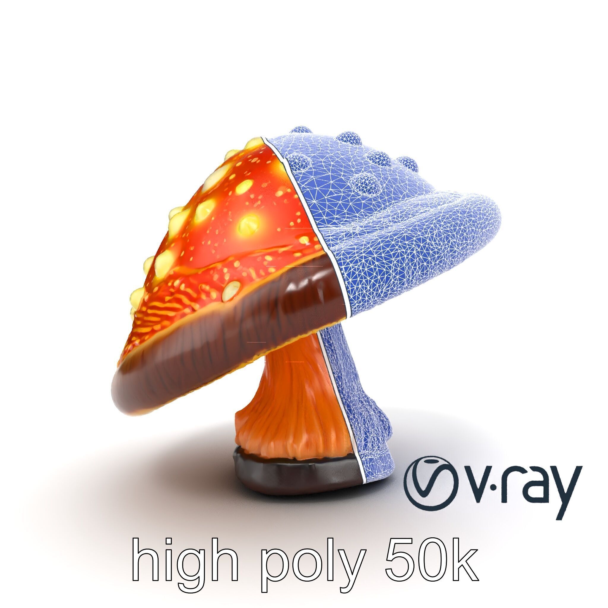 Glowing Magical Mushroom Model Pack for Fantasy Themes Low-poly 3D model_13