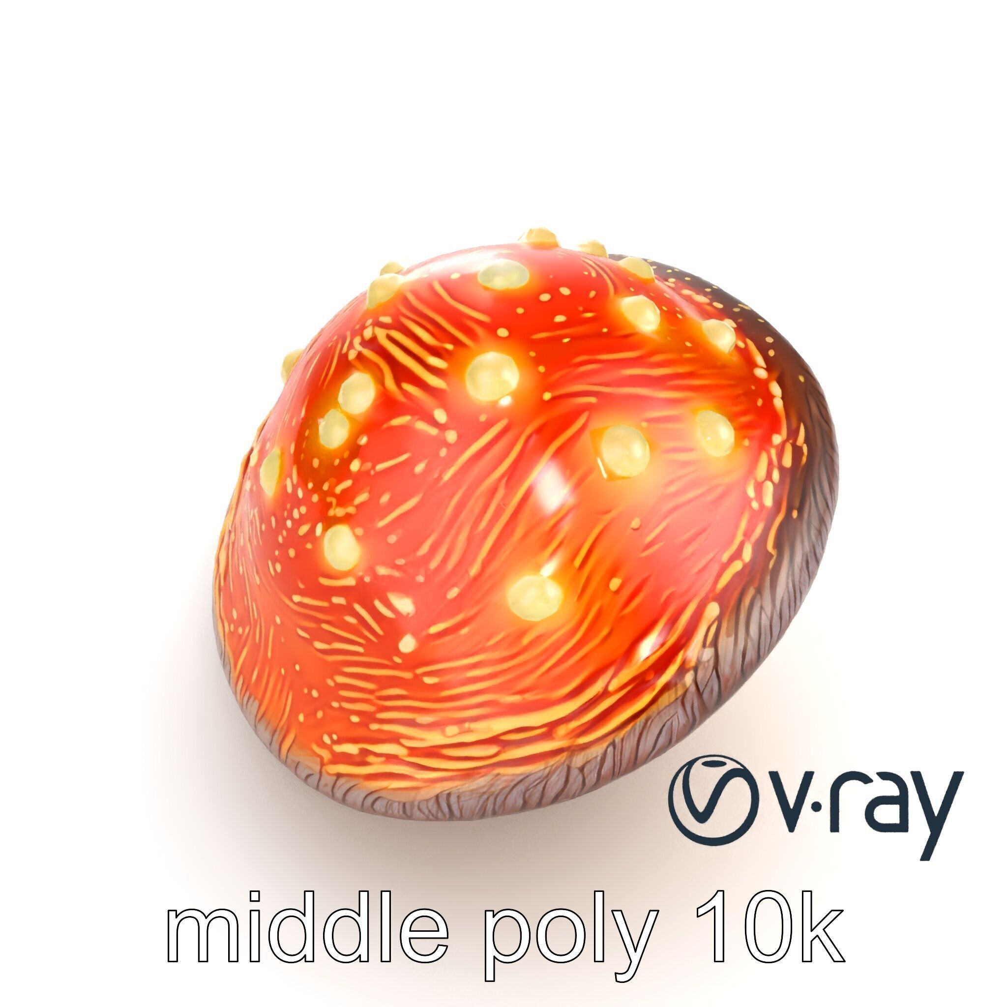 Glowing Magical Mushroom Model Pack for Fantasy Themes Low-poly 3D model_32