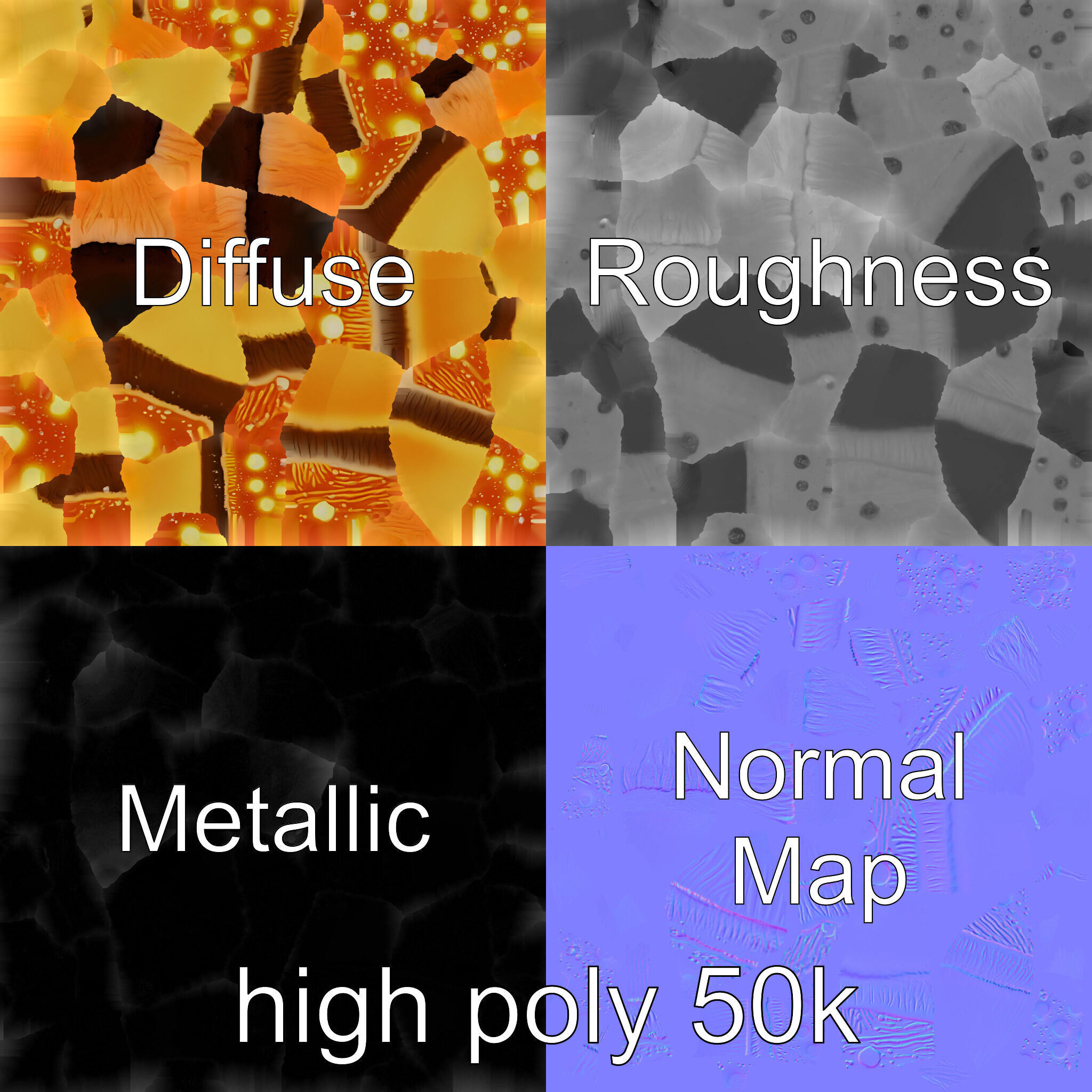 Glowing Magical Mushroom Model Pack for Fantasy Themes Low-poly 3D model_2