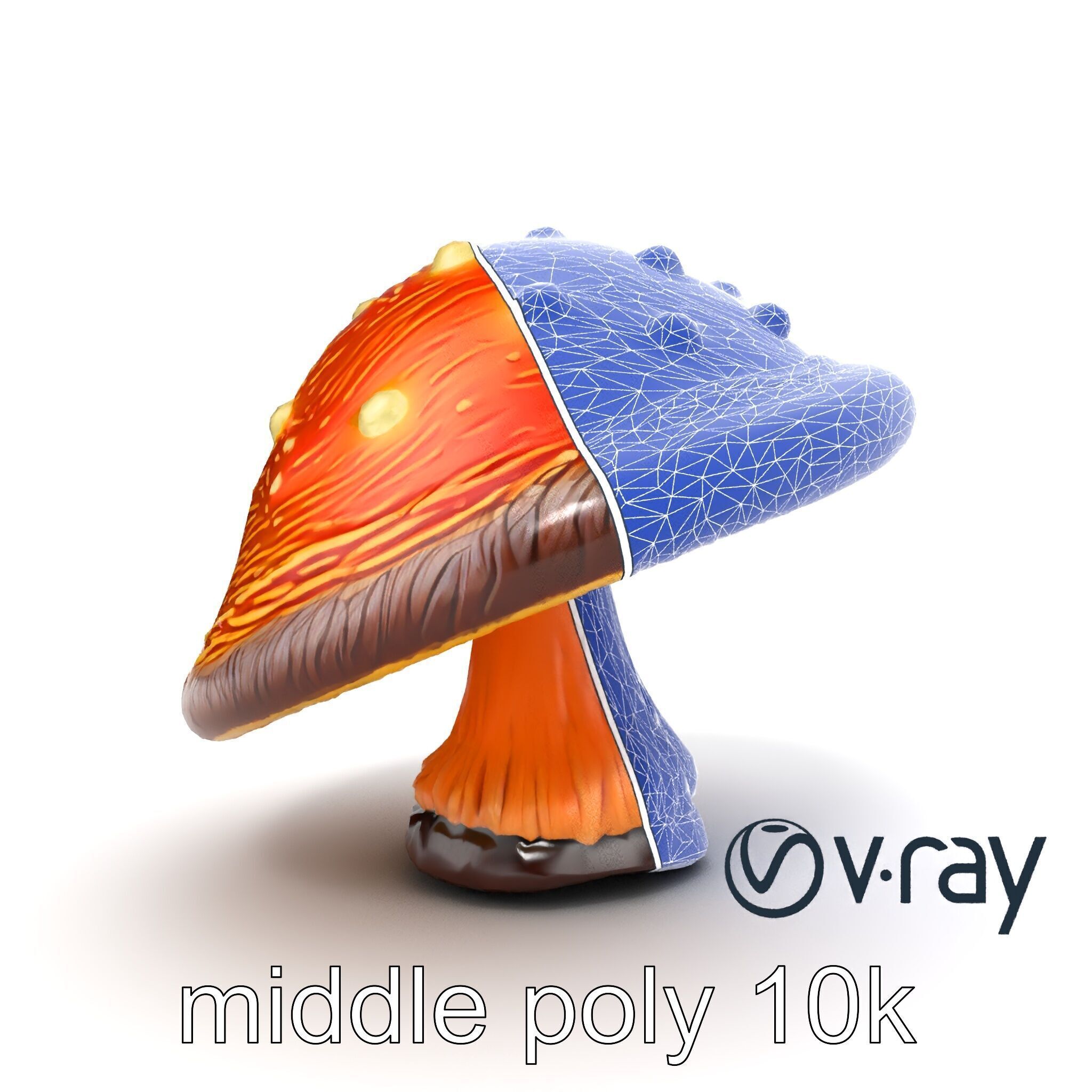 Glowing Magical Mushroom Model Pack for Fantasy Themes Low-poly 3D model_21