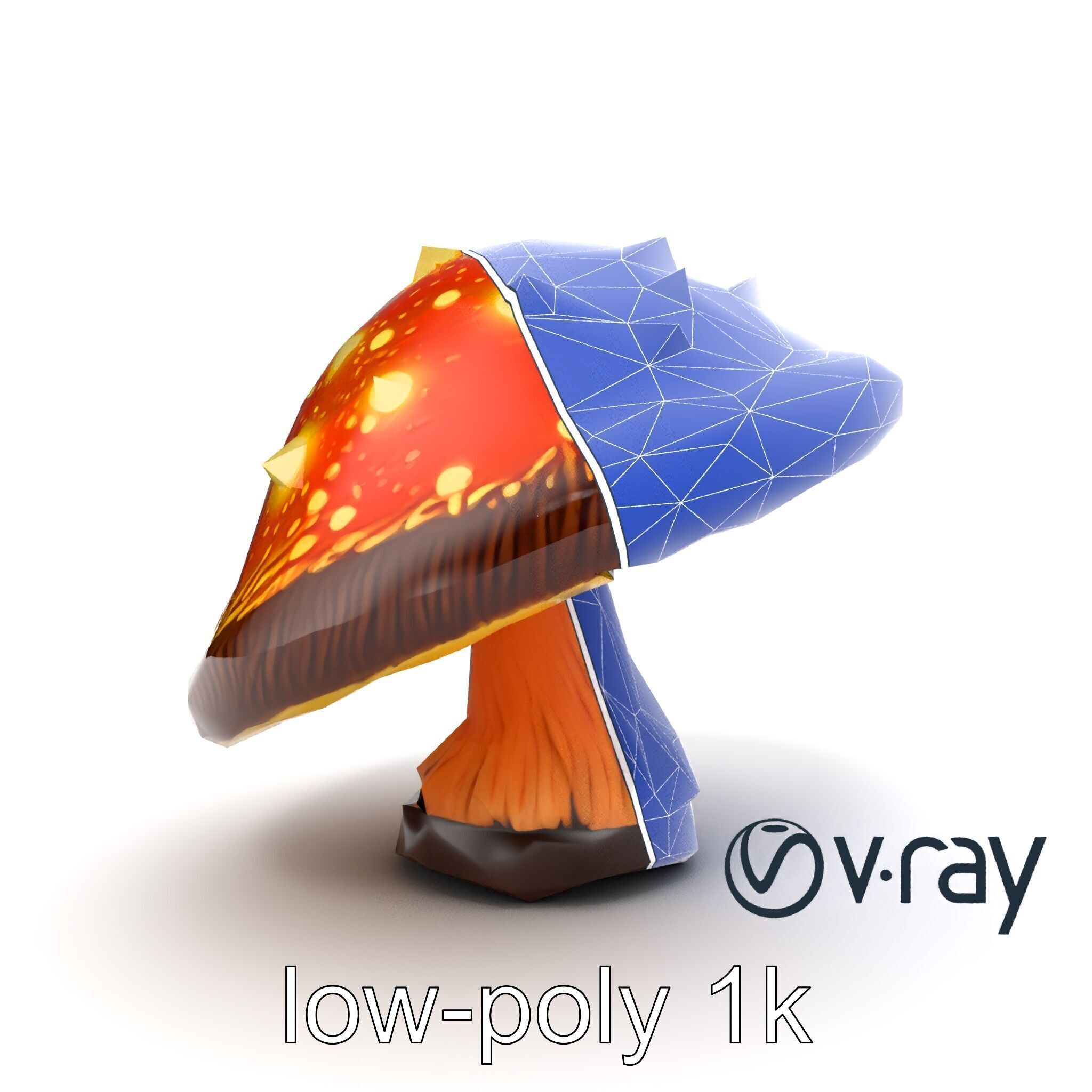 Glowing Magical Mushroom Model Pack for Fantasy Themes Low-poly 3D model_15