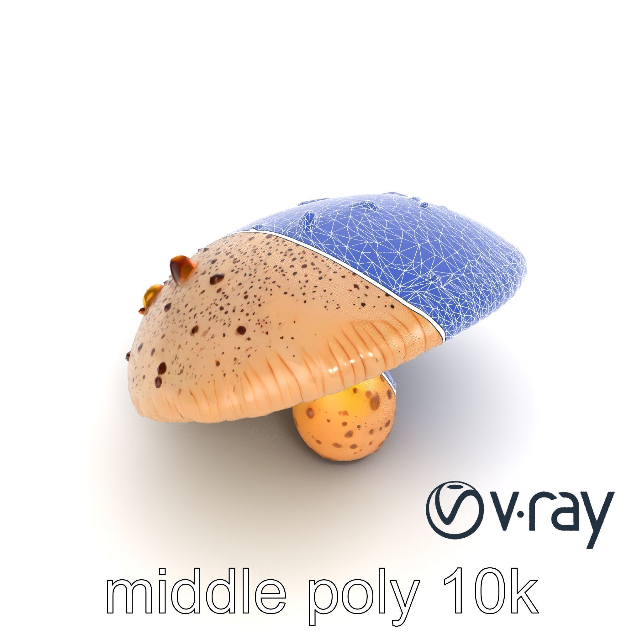 Futuristic Glowing Mushroom model pack Low-poly 3D model_18