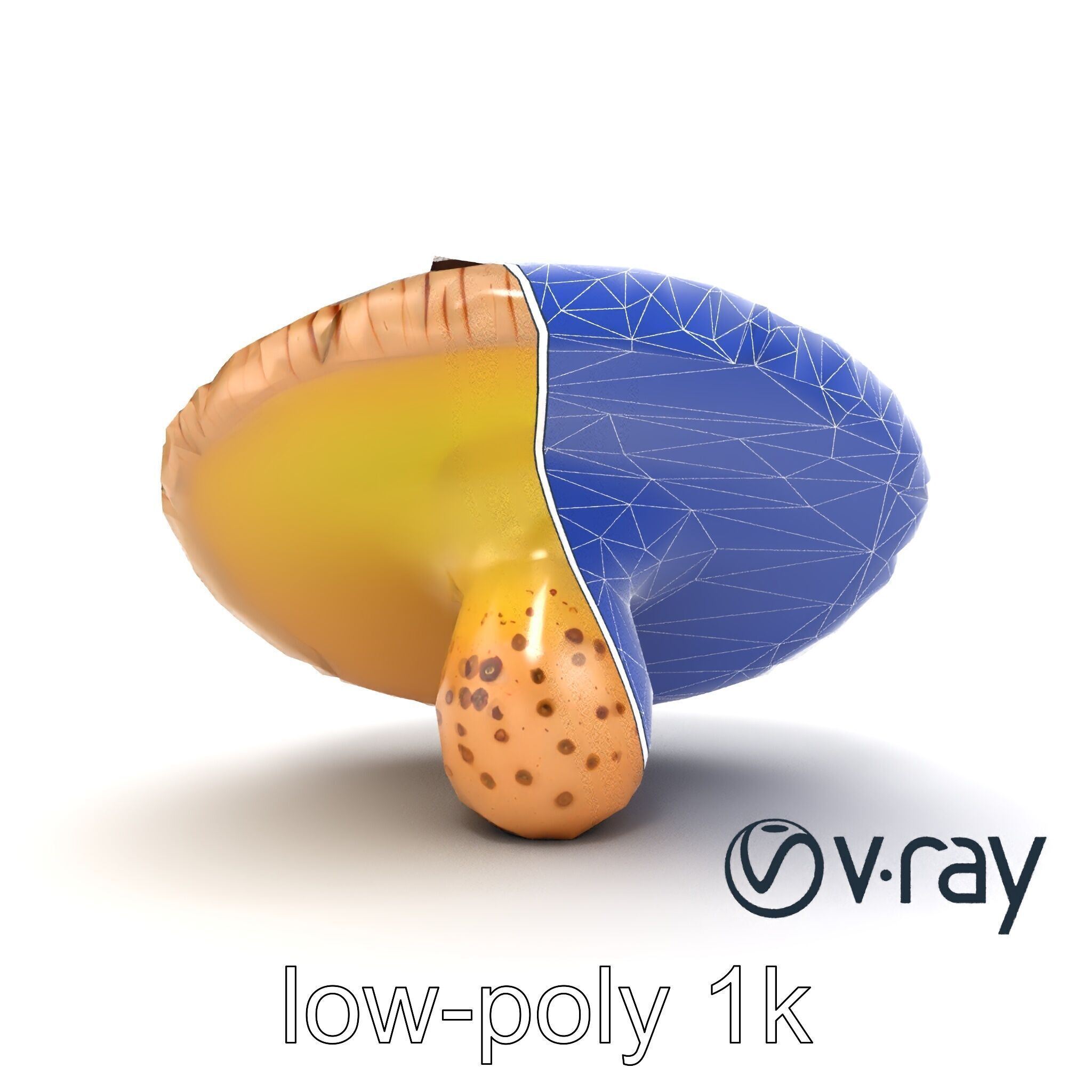 Futuristic Glowing Mushroom model pack Low-poly 3D model_26