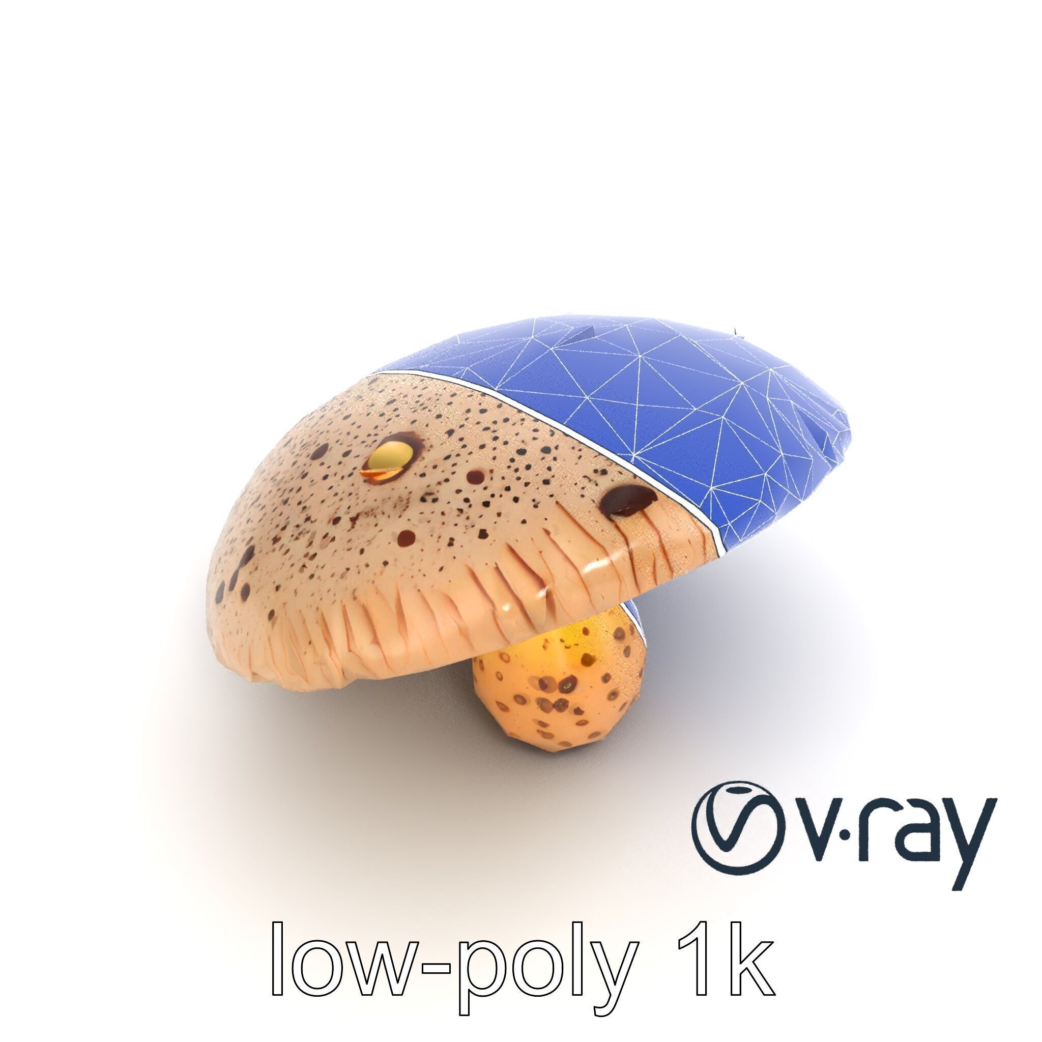 Futuristic Glowing Mushroom model pack Low-poly 3D model_16