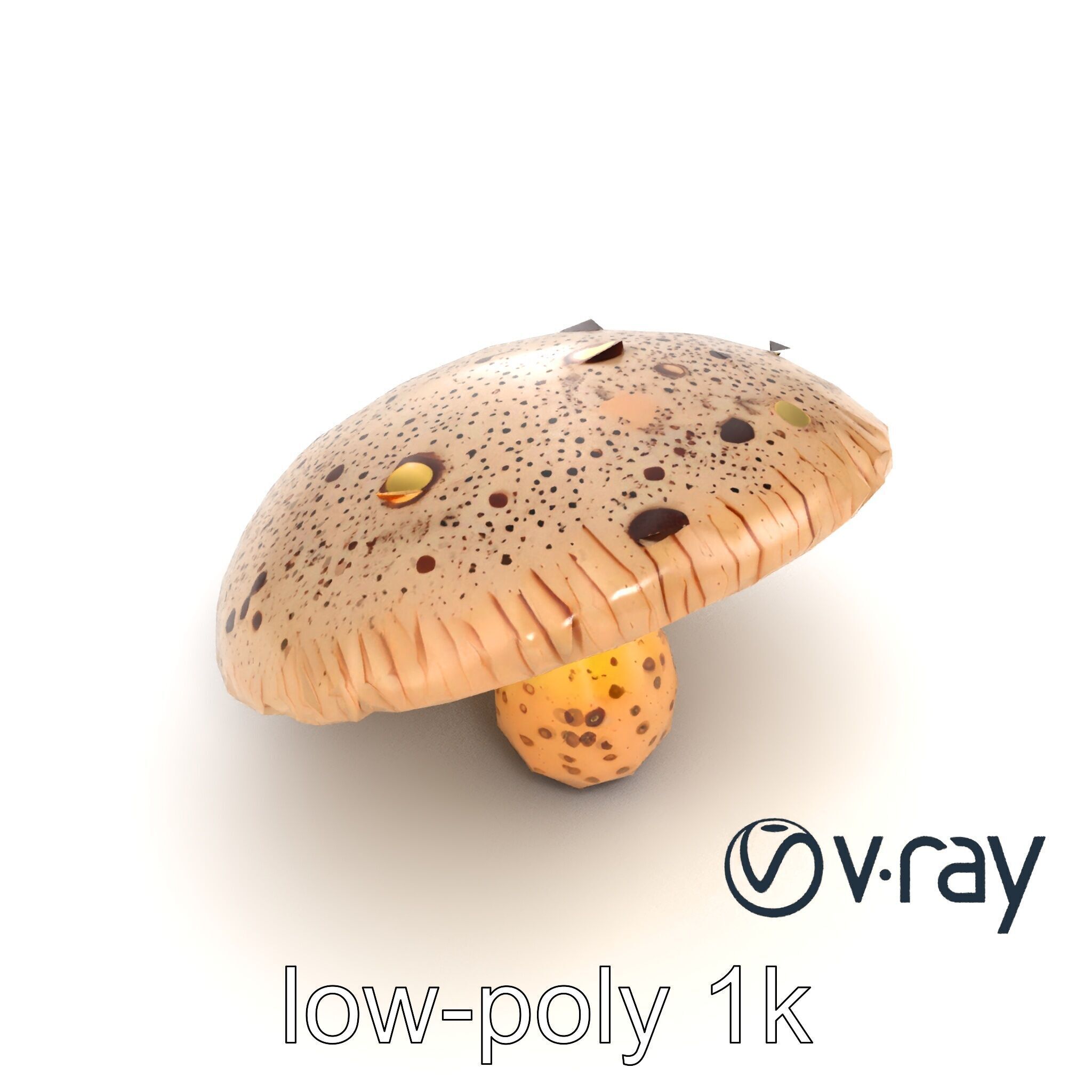 Futuristic Glowing Mushroom model pack Low-poly 3D model_9