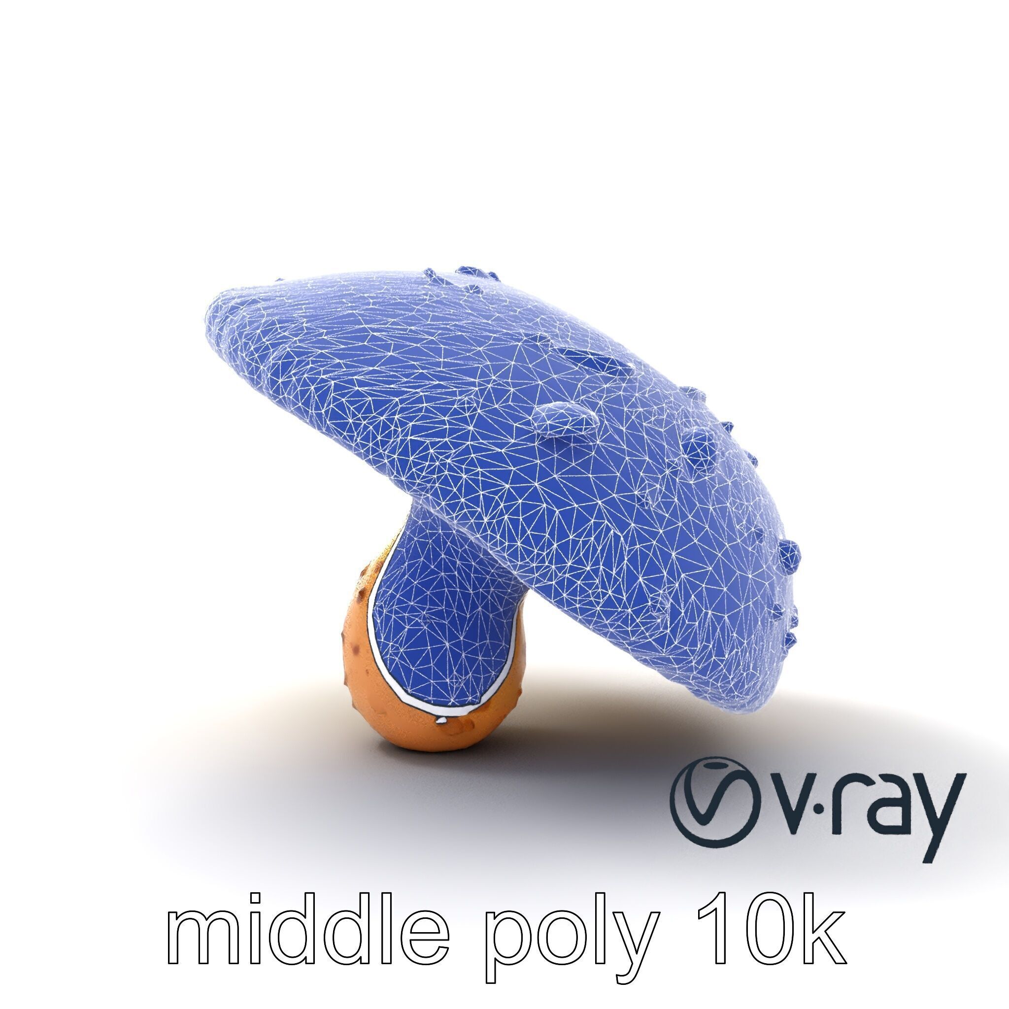 Futuristic Glowing Mushroom model pack Low-poly 3D model_24