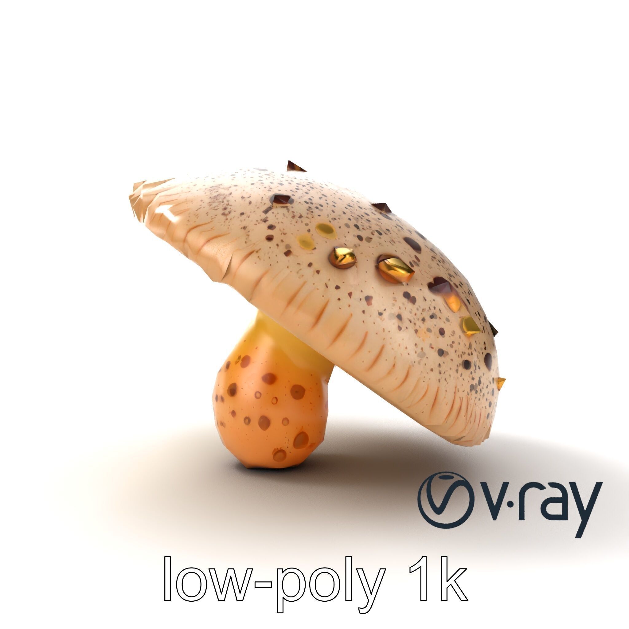 Futuristic Glowing Mushroom model pack Low-poly 3D model_12