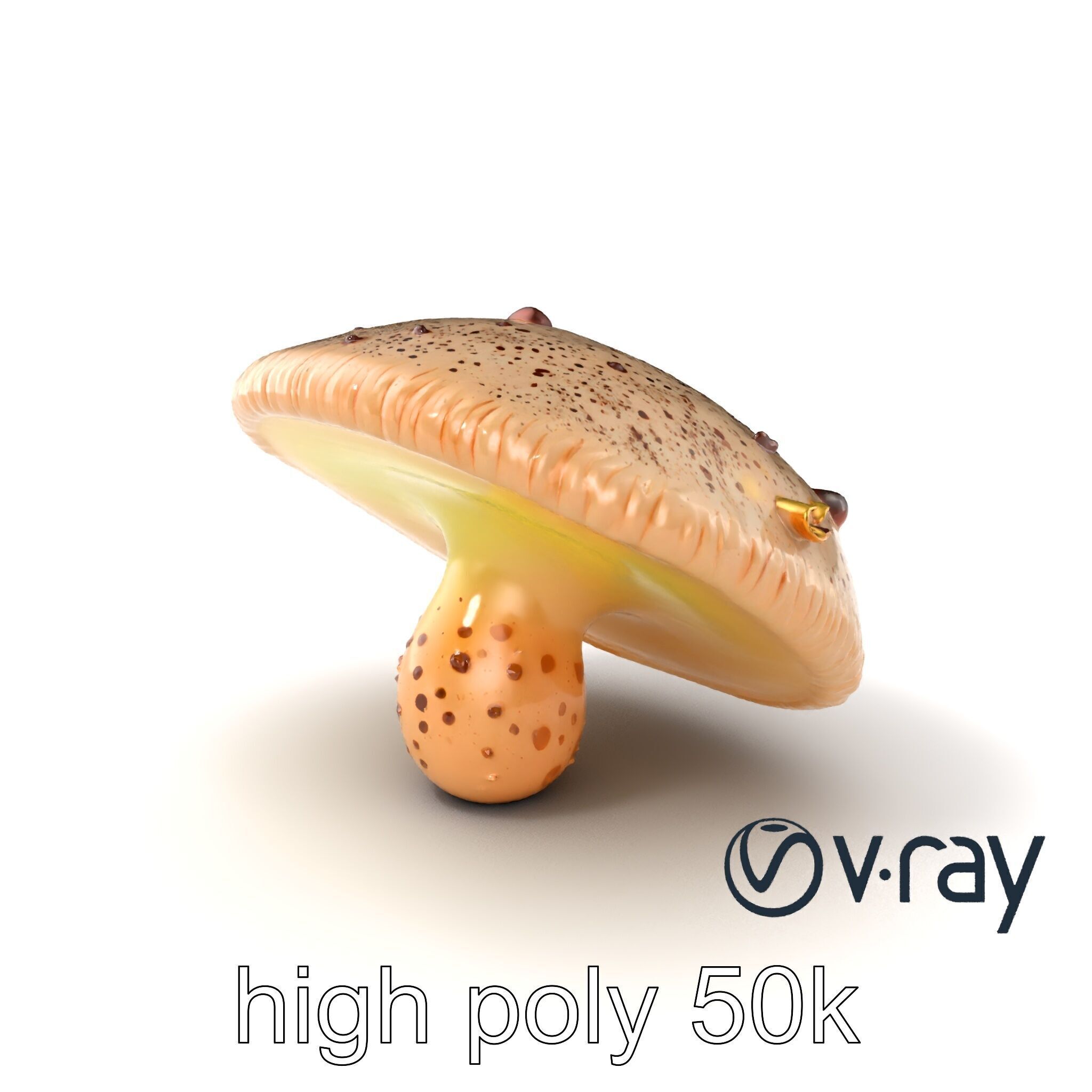Futuristic Glowing Mushroom model pack Low-poly 3D model_7