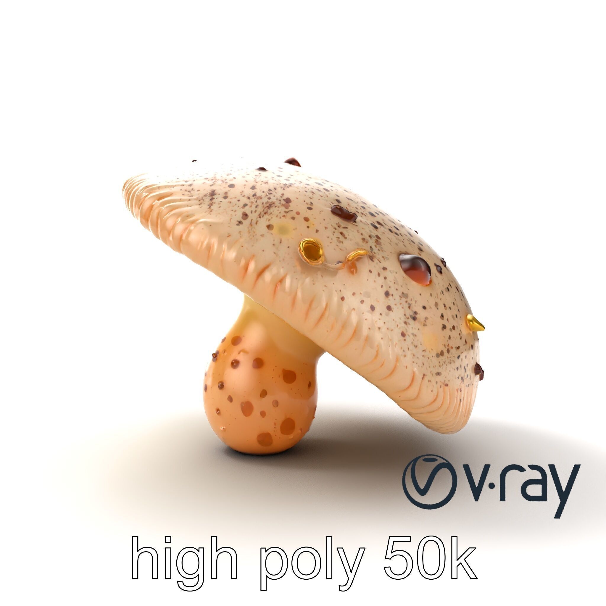 Futuristic Glowing Mushroom model pack Low-poly 3D model_25