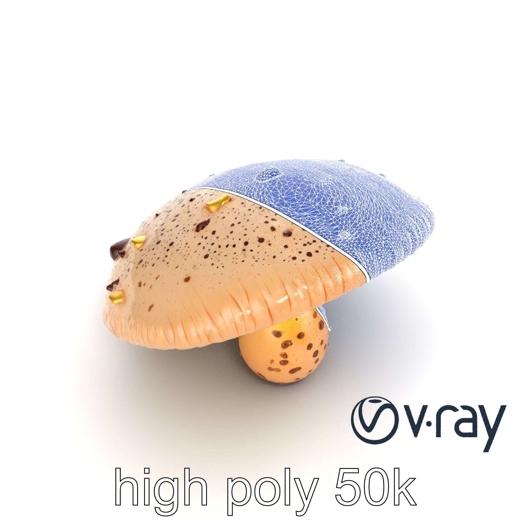 Futuristic Glowing Mushroom model pack Low-poly 3D model_17