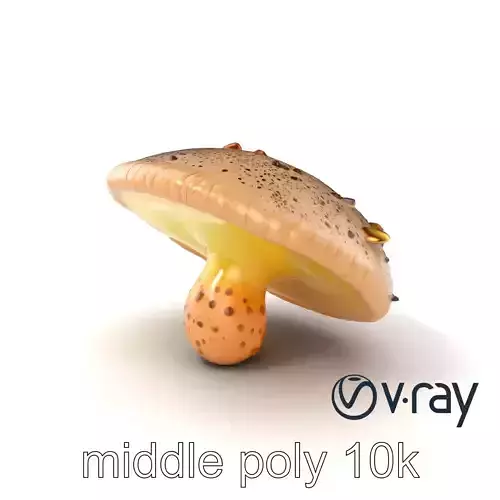 Futuristic Glowing Mushroom model pack Low-poly 3D model