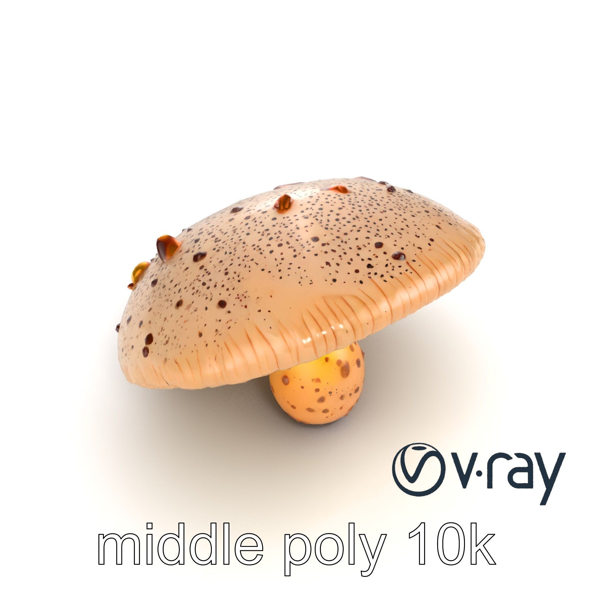 Futuristic Glowing Mushroom model pack Low-poly 3D model_15