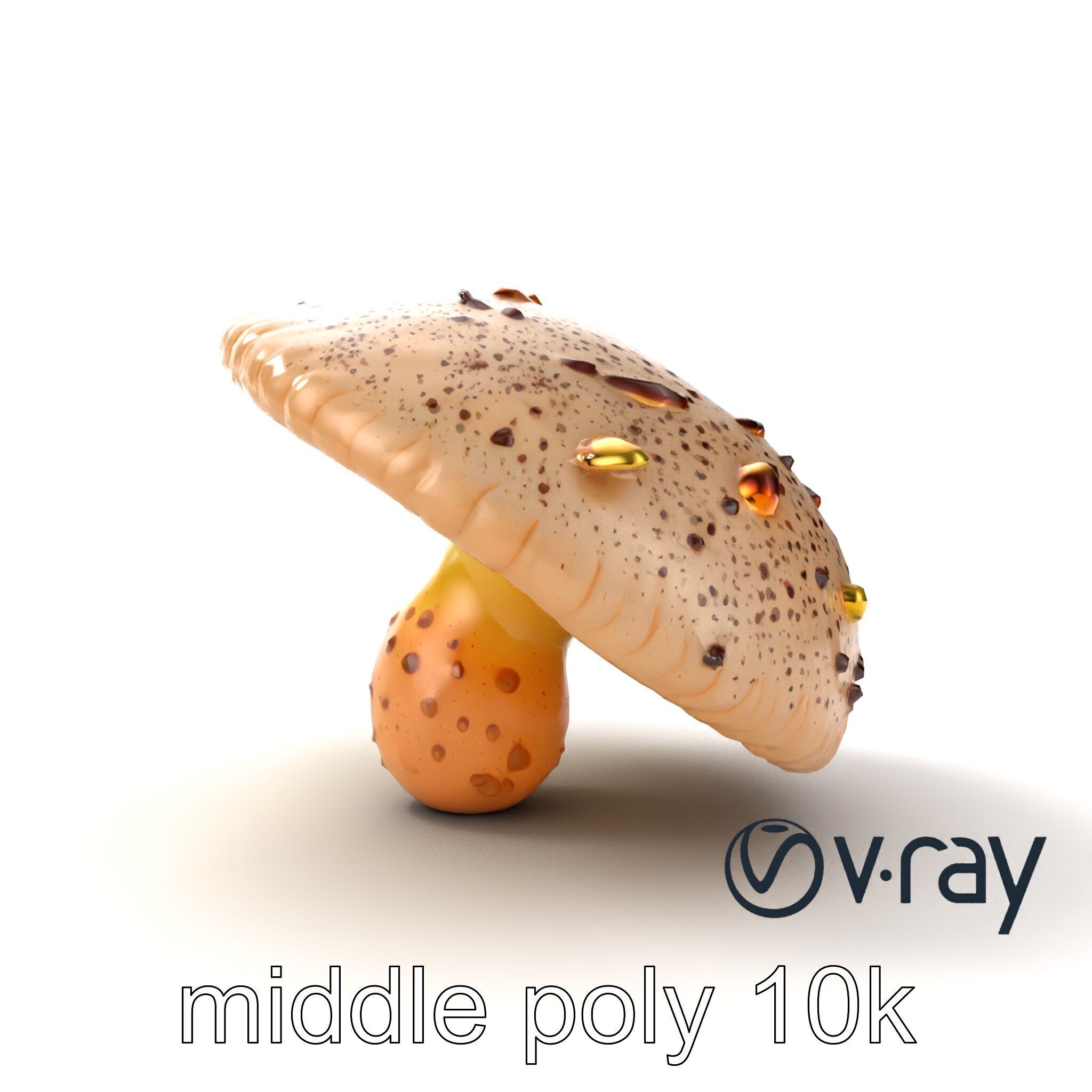 Futuristic Glowing Mushroom model pack Low-poly 3D model_23