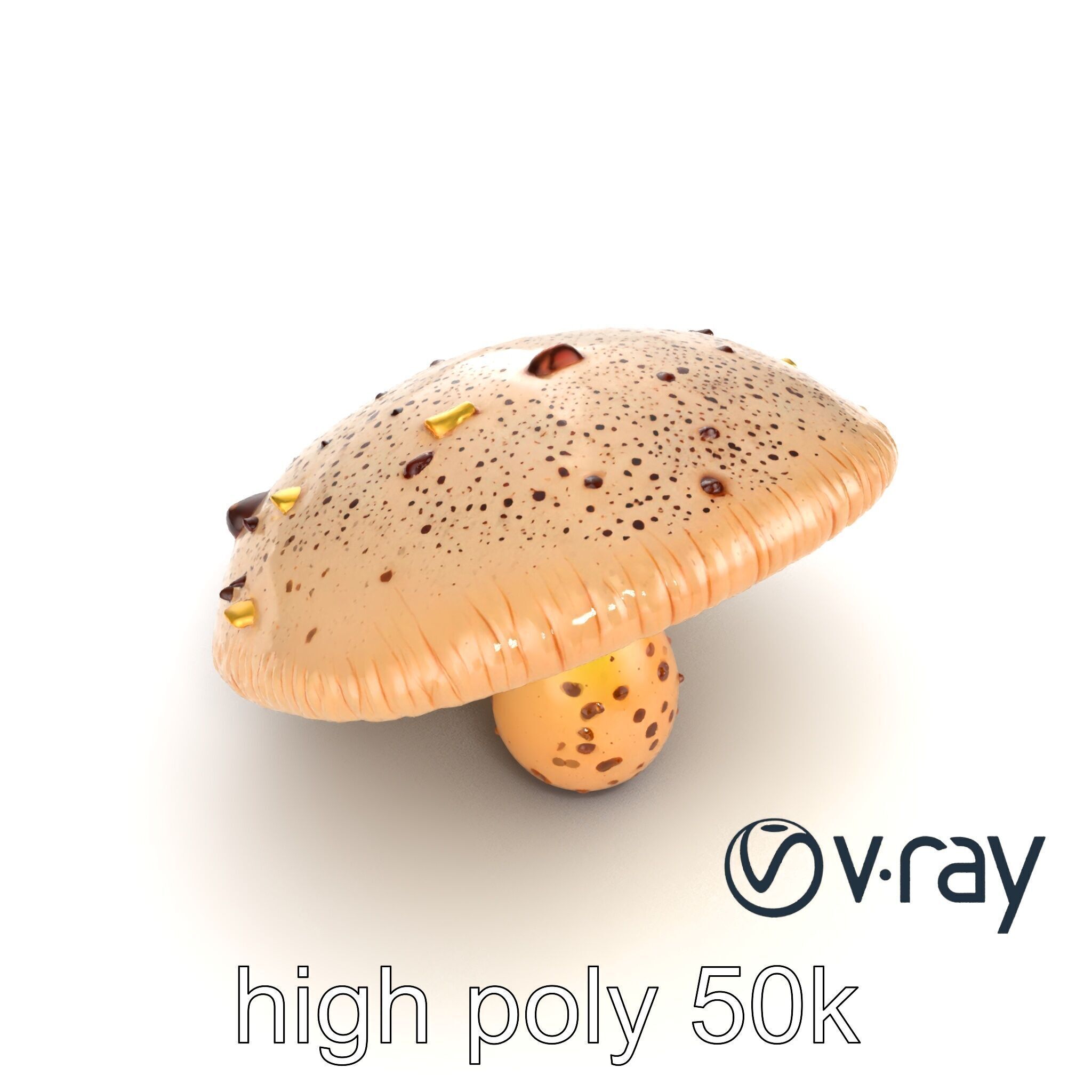 Futuristic Glowing Mushroom model pack Low-poly 3D model_14