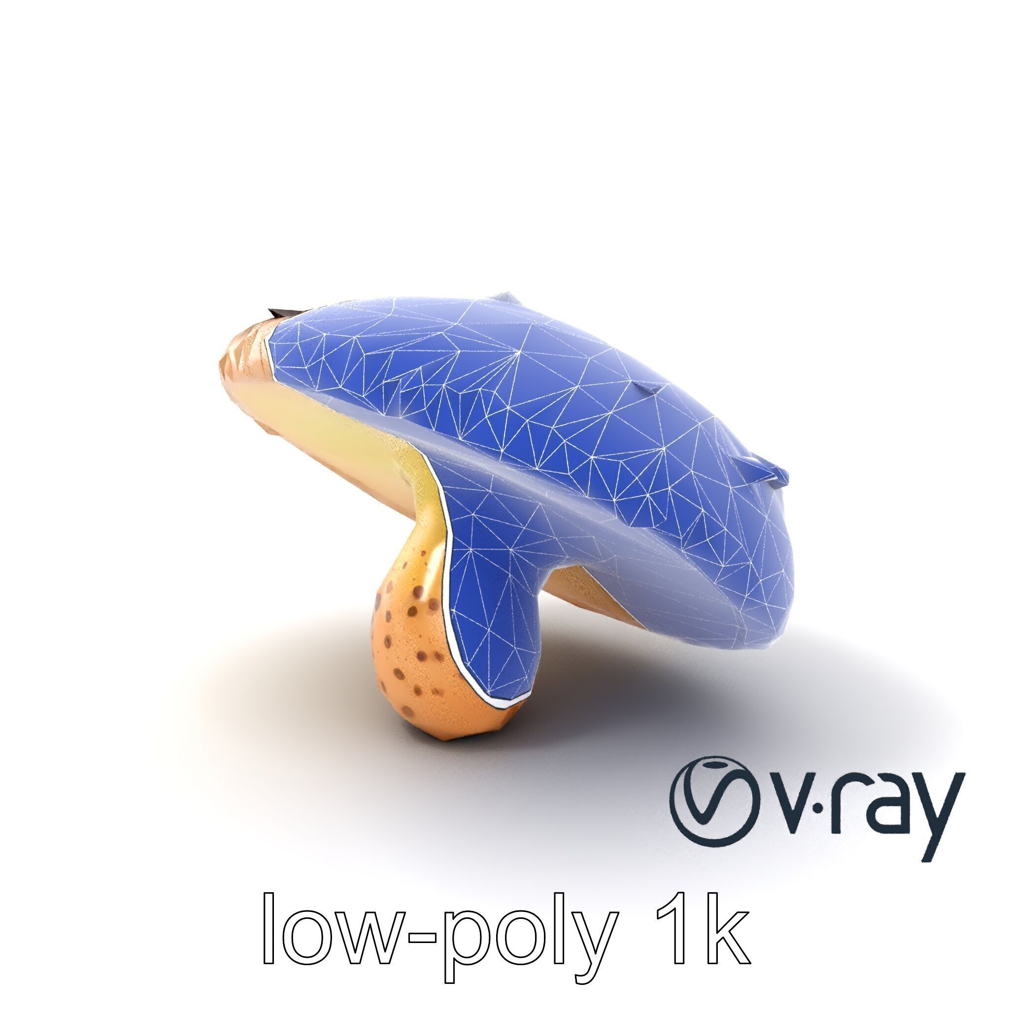 Futuristic Glowing Mushroom model pack Low-poly 3D model_27