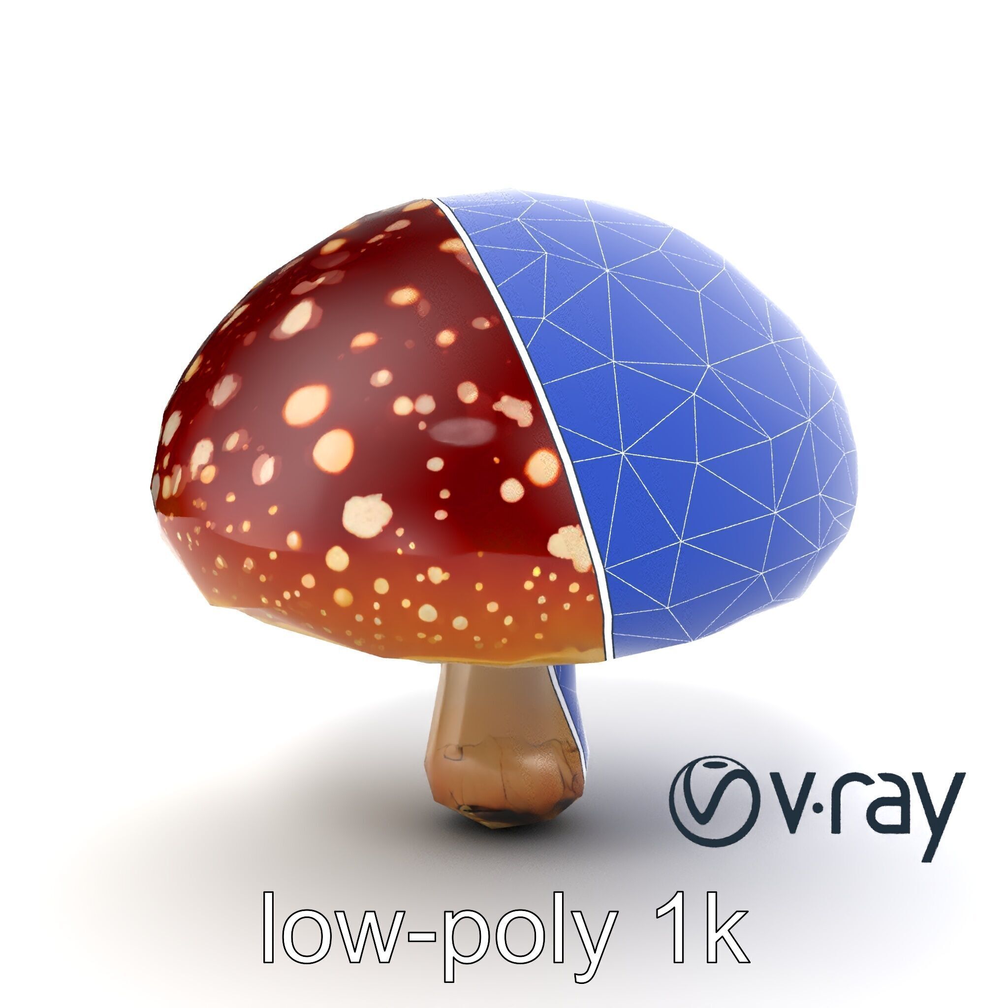 Fly Agaric Mushroom Fantasy Scene model pack Low-poly 3D model_20