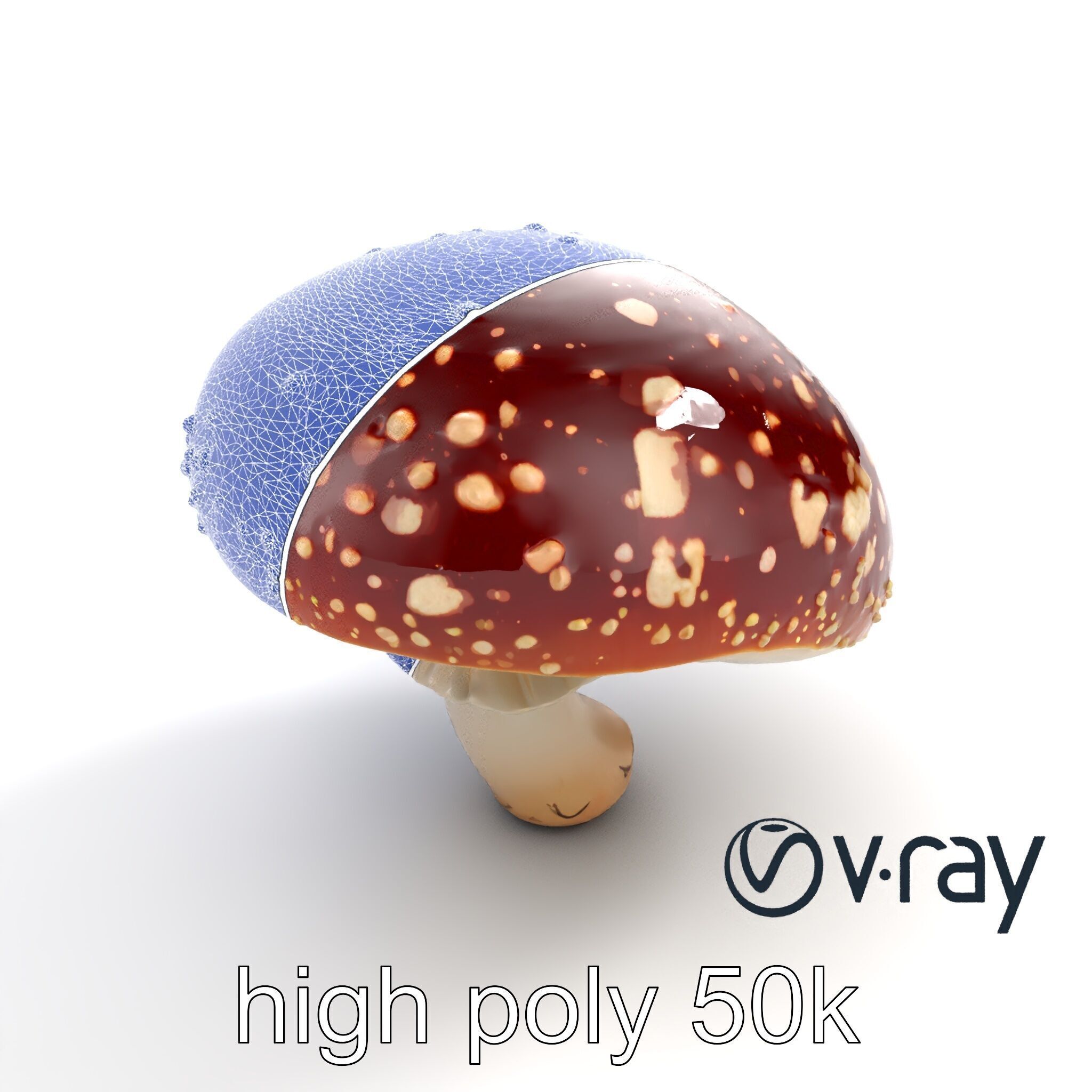 Fly Agaric Mushroom Fantasy Scene model pack Low-poly 3D model_14