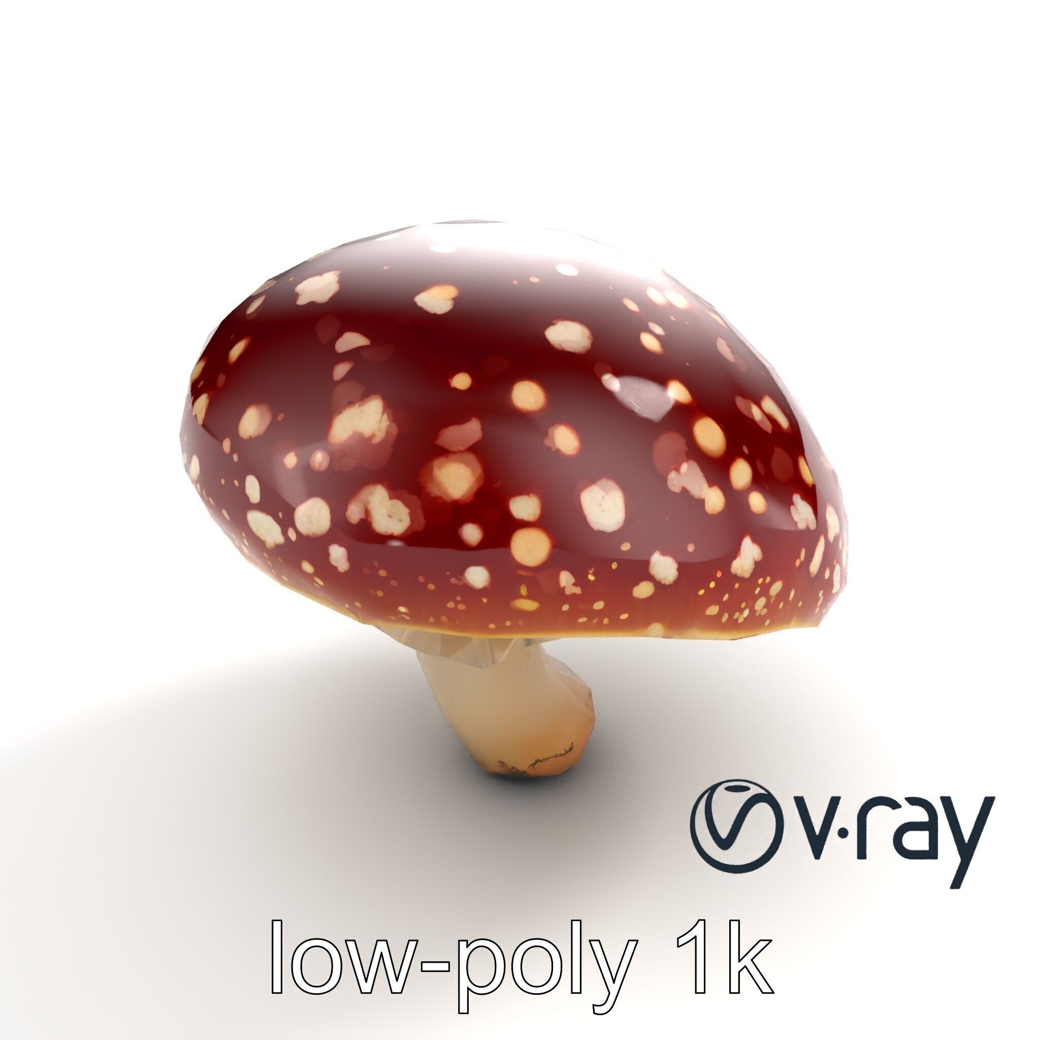 Fly Agaric Mushroom Fantasy Scene model pack Low-poly 3D model_9