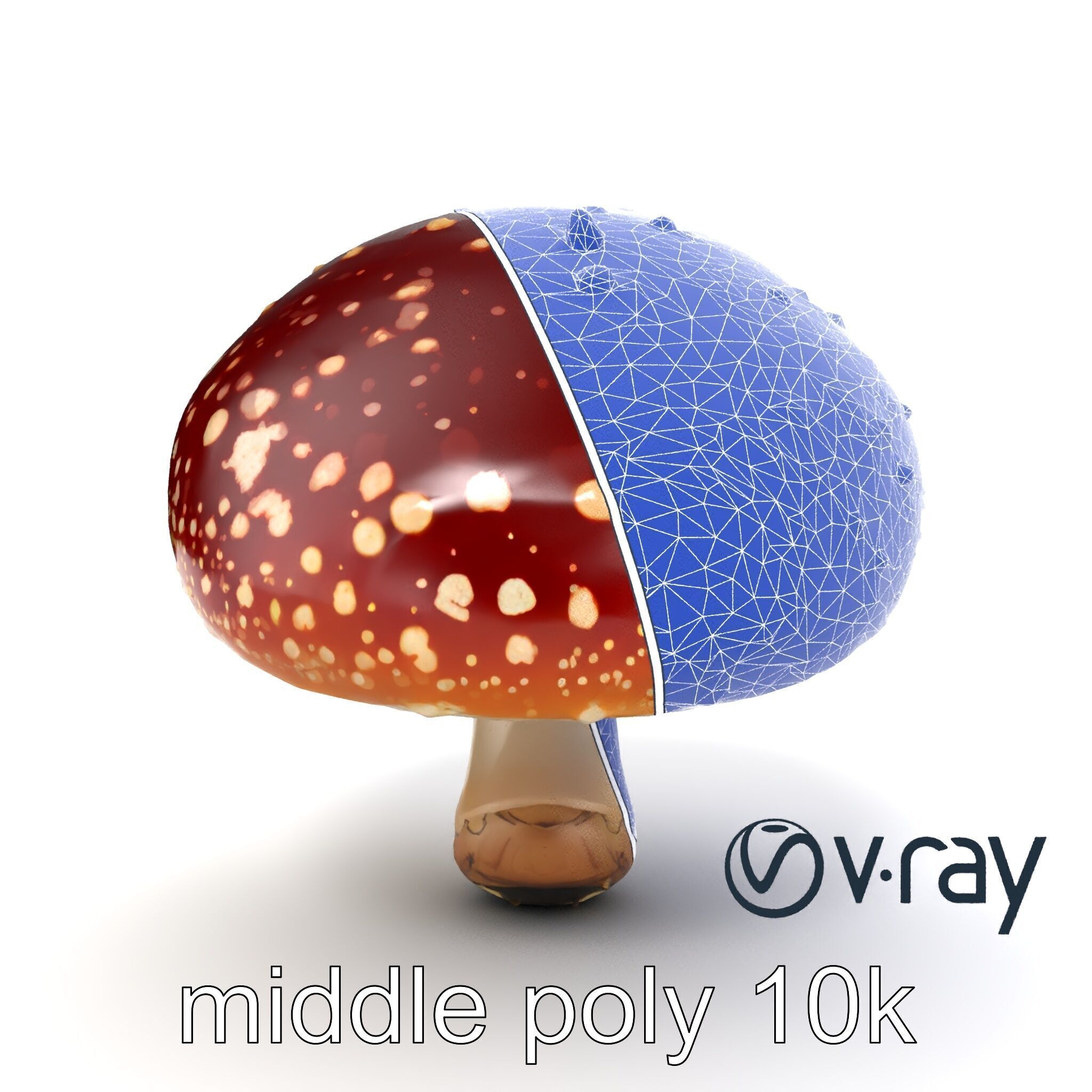 Fly Agaric Mushroom Fantasy Scene model pack Low-poly 3D model_22