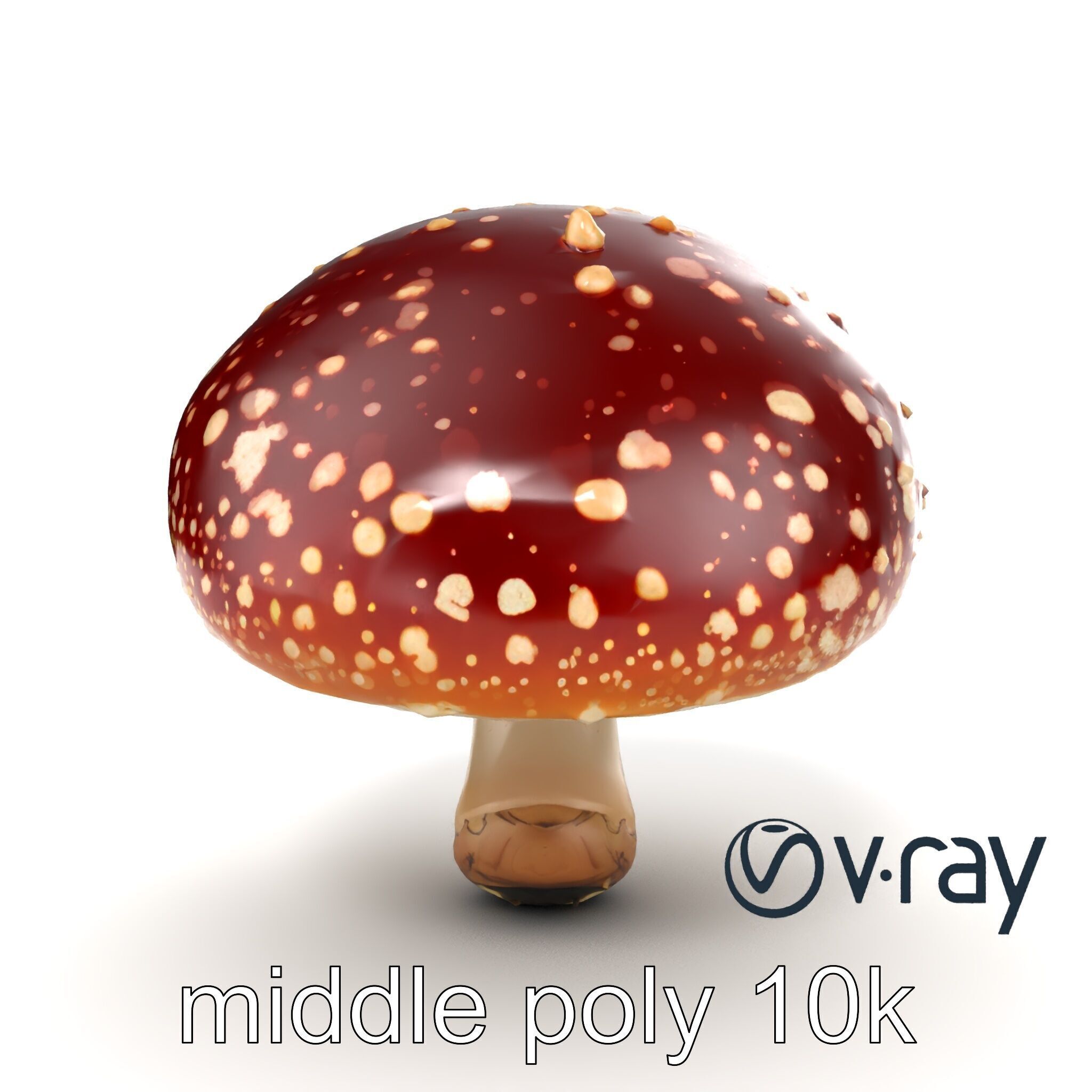 Fly Agaric Mushroom Fantasy Scene model pack Low-poly 3D model_24