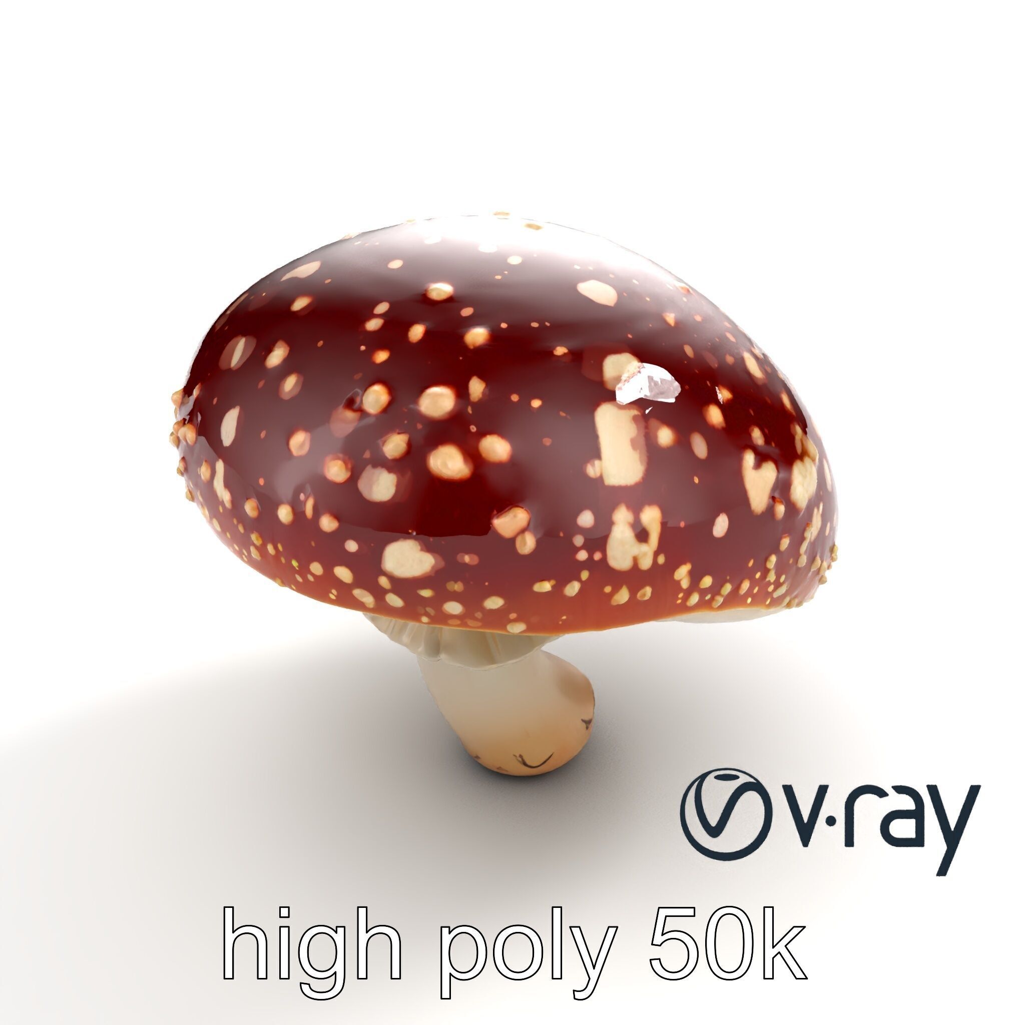 Fly Agaric Mushroom Fantasy Scene model pack Low-poly 3D model_10