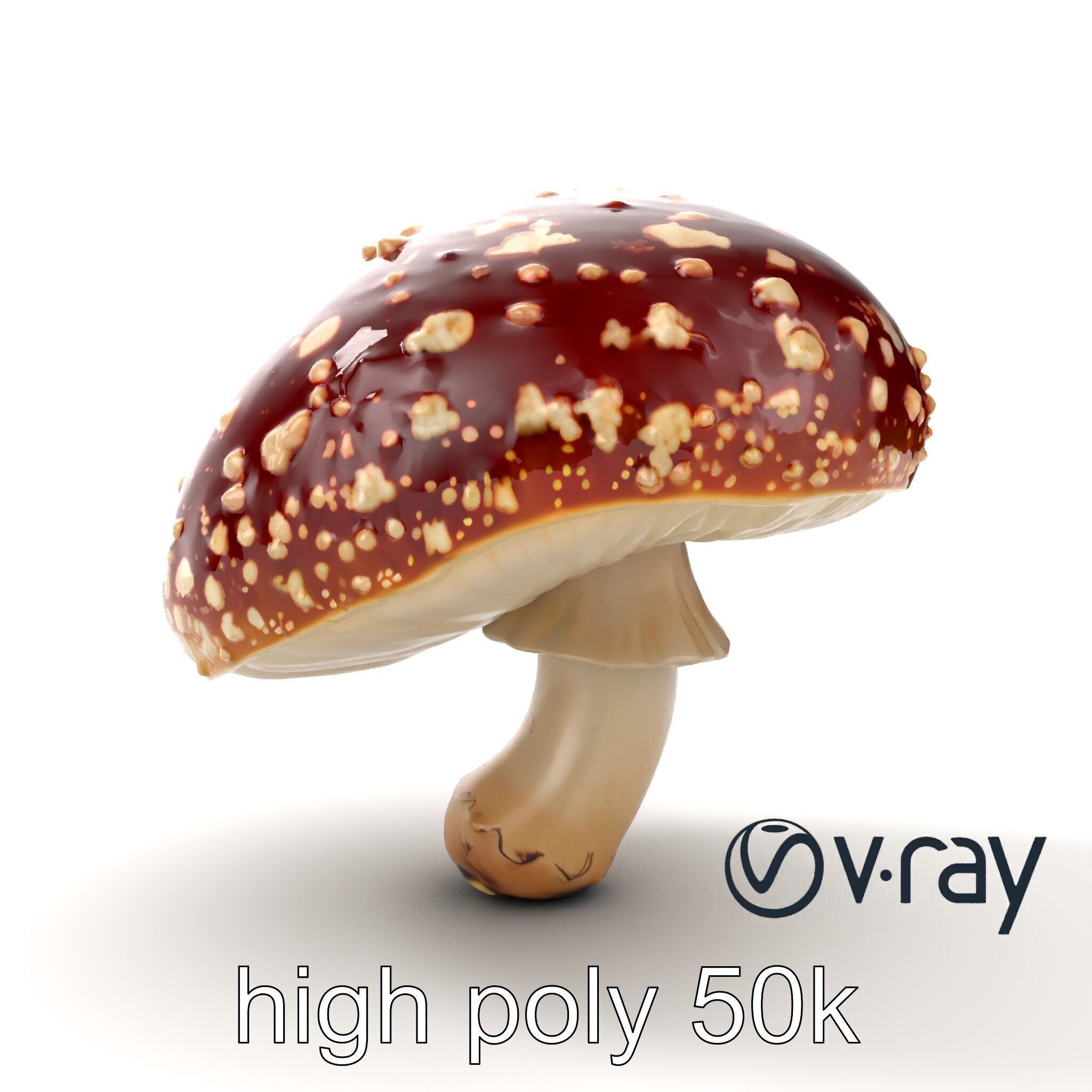 Fly Agaric Mushroom Fantasy Scene model pack Low-poly 3D model_16