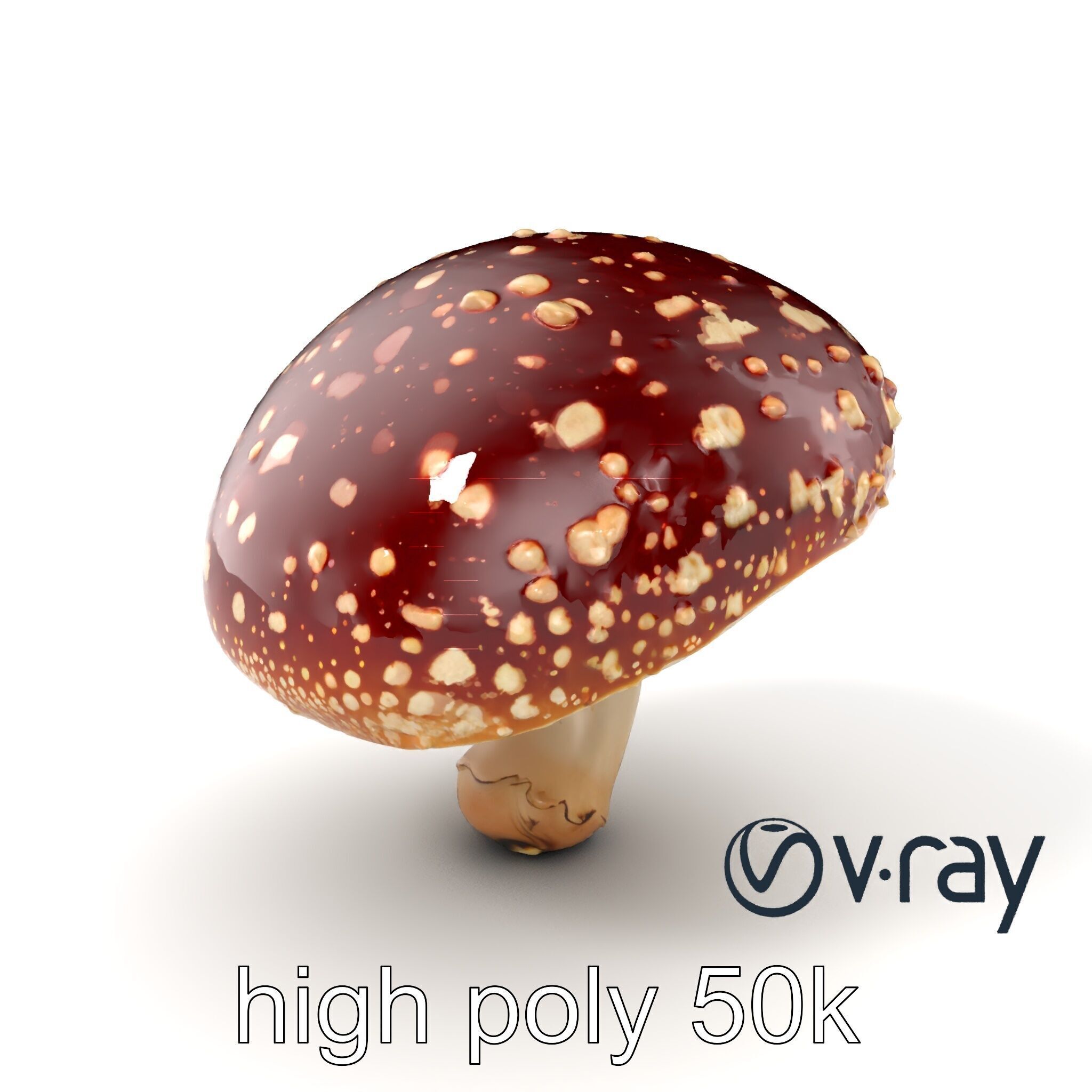 Fly Agaric Mushroom Fantasy Scene model pack Low-poly 3D model_7