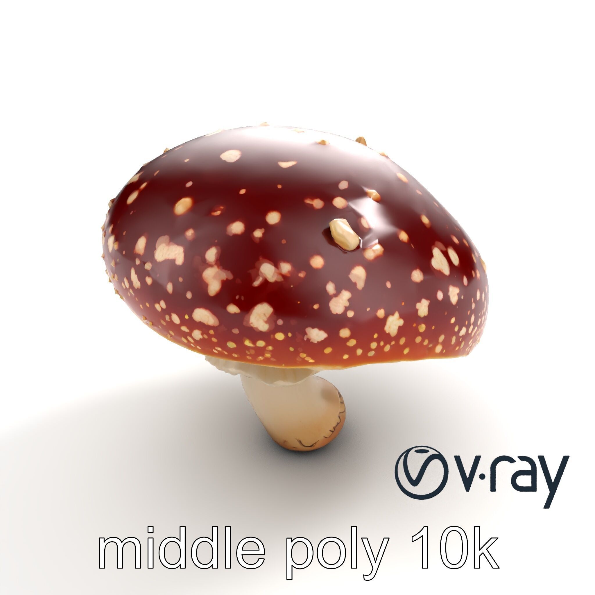 Fly Agaric Mushroom Fantasy Scene model pack Low-poly 3D model_8