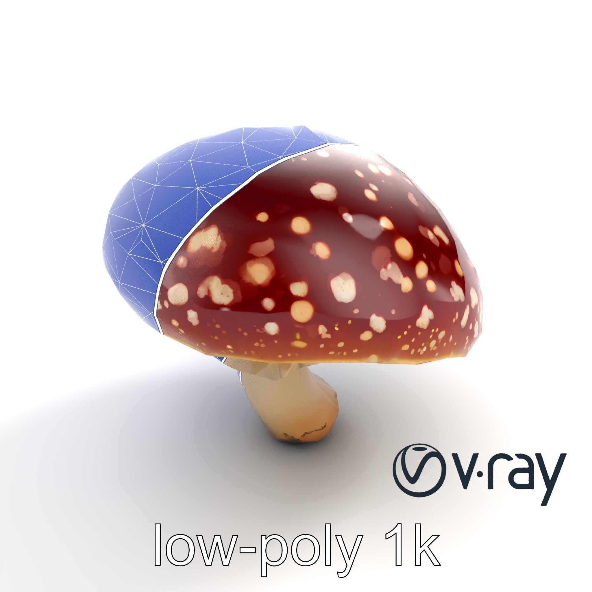 Fly Agaric Mushroom Fantasy Scene model pack Low-poly 3D model_30