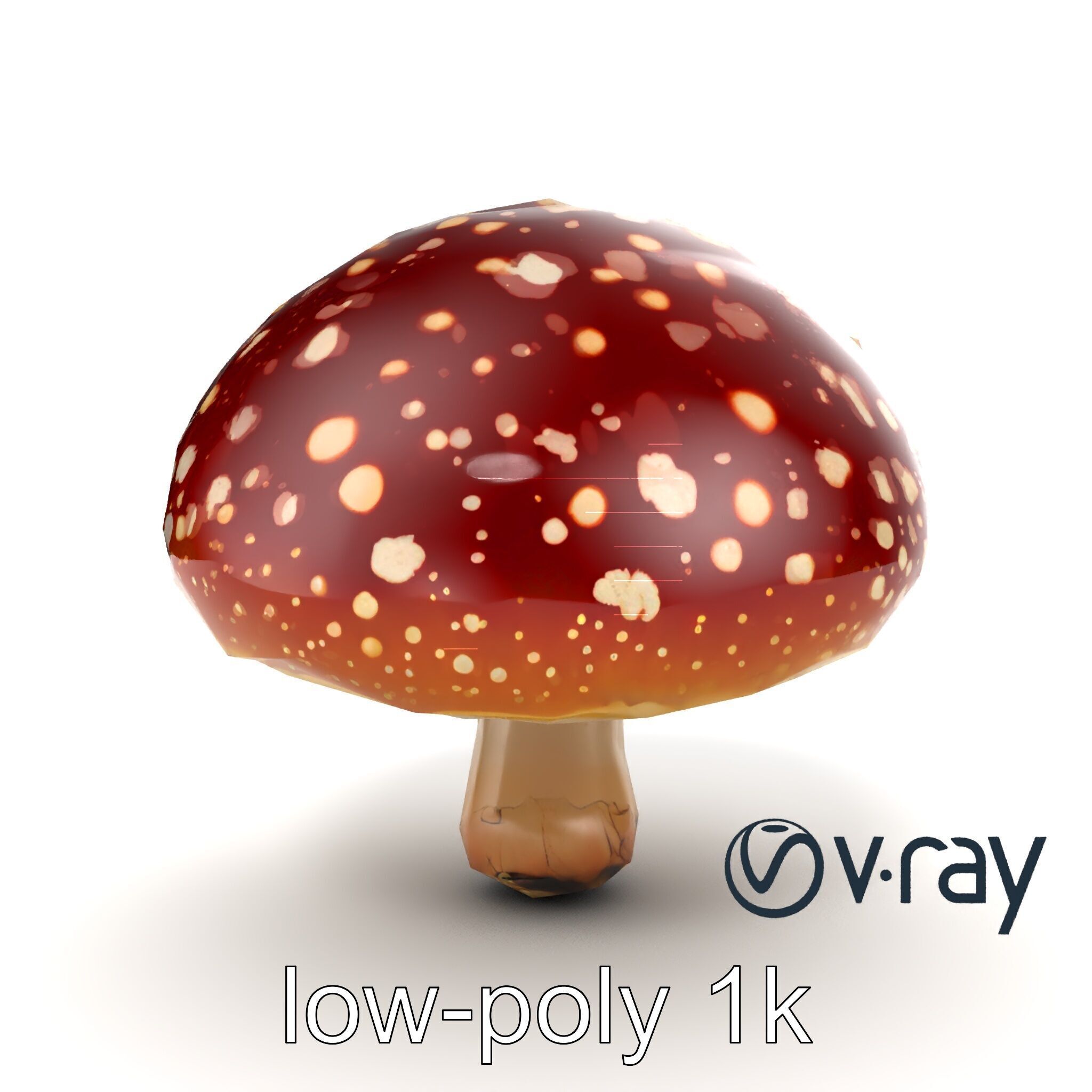 Fly Agaric Mushroom Fantasy Scene model pack Low-poly 3D model_25