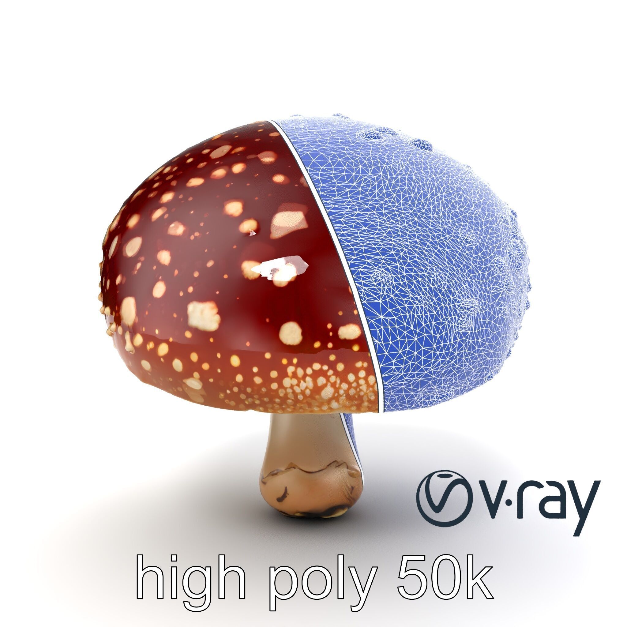 Fly Agaric Mushroom Fantasy Scene model pack Low-poly 3D model_32