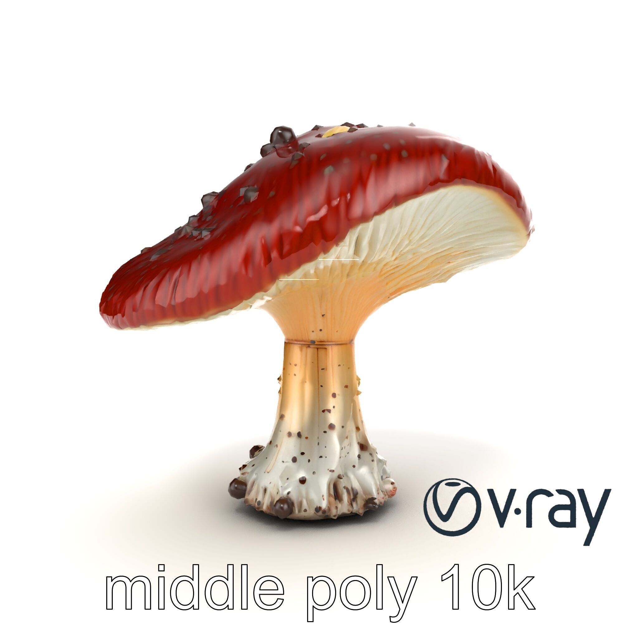 Stylized Glowing Mushroom Sci-Fi model pack Low-poly 3D model_31