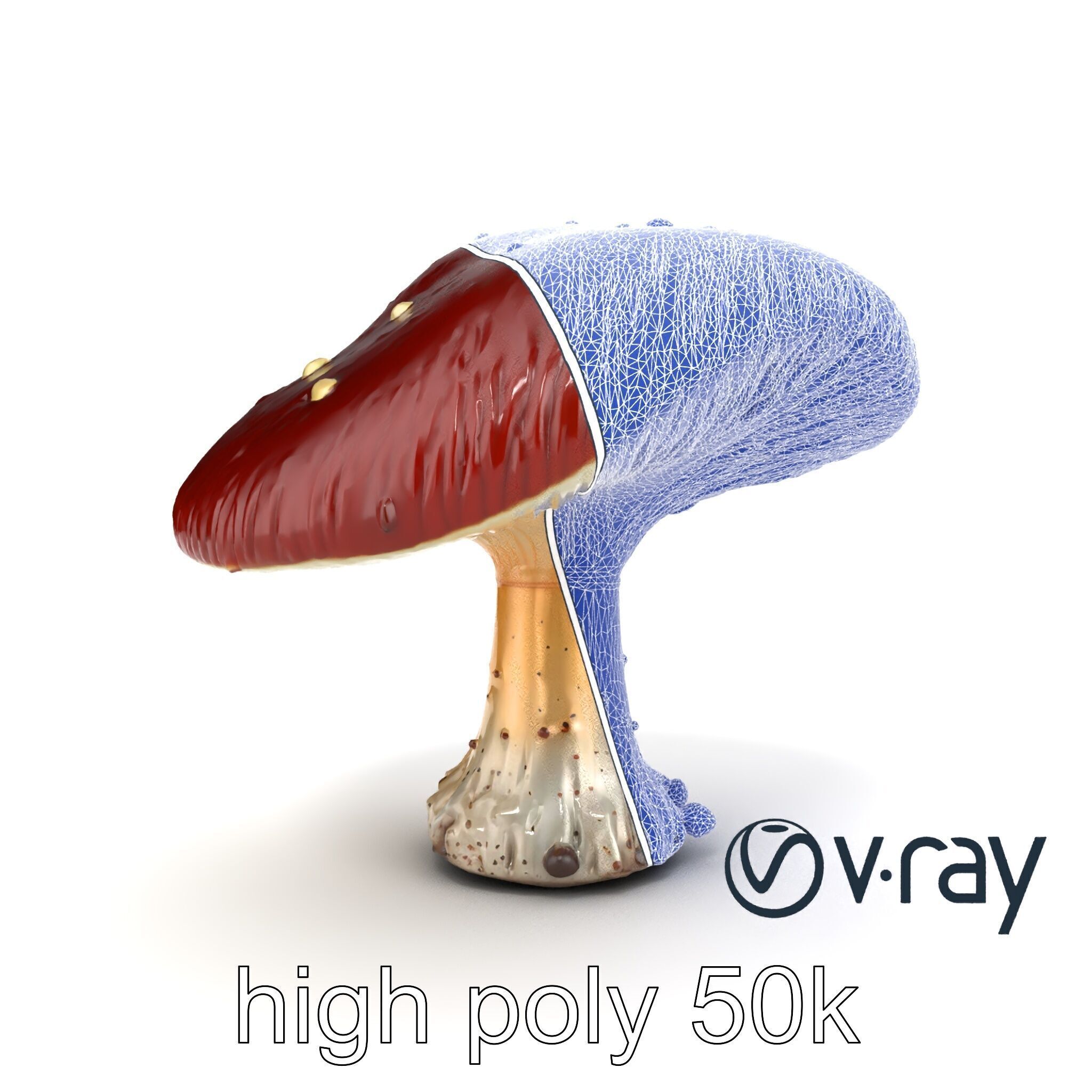 Stylized Glowing Mushroom Sci-Fi model pack Low-poly 3D model_15