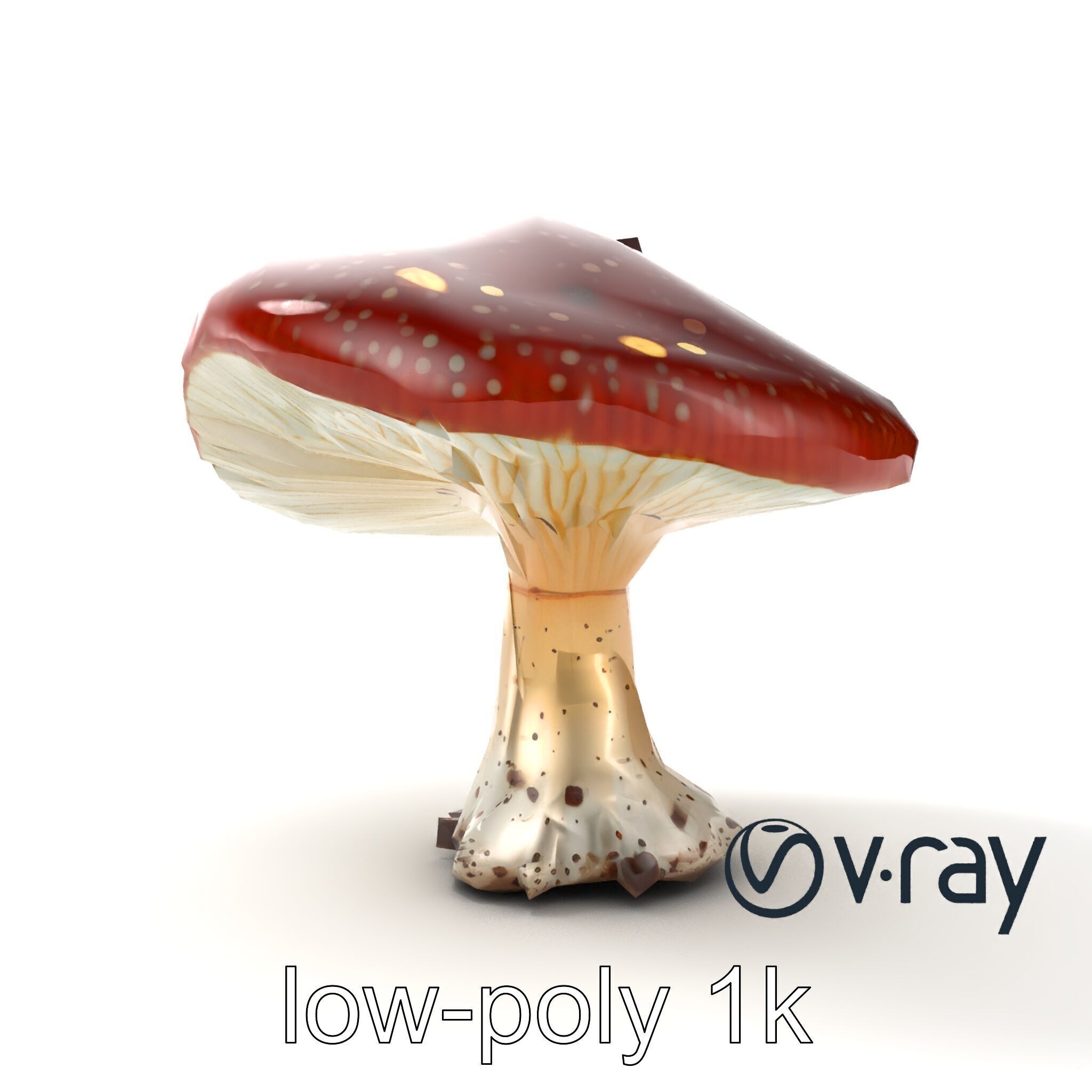 Stylized Glowing Mushroom Sci-Fi model pack Low-poly 3D model_25