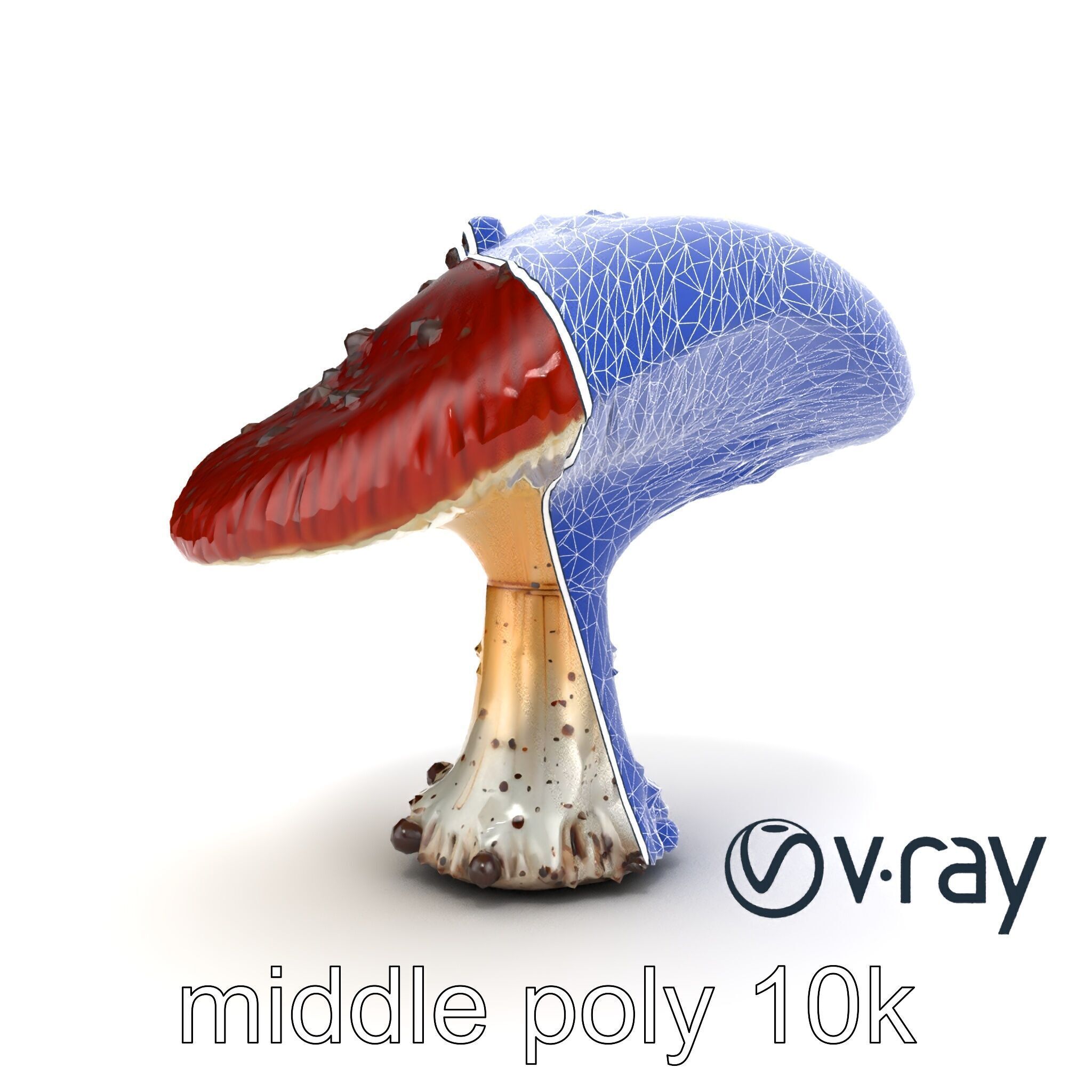 Stylized Glowing Mushroom Sci-Fi model pack Low-poly 3D model_32
