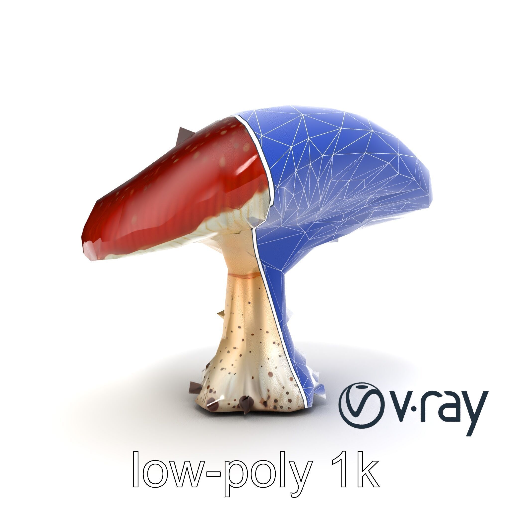 Stylized Glowing Mushroom Sci-Fi model pack Low-poly 3D model_21