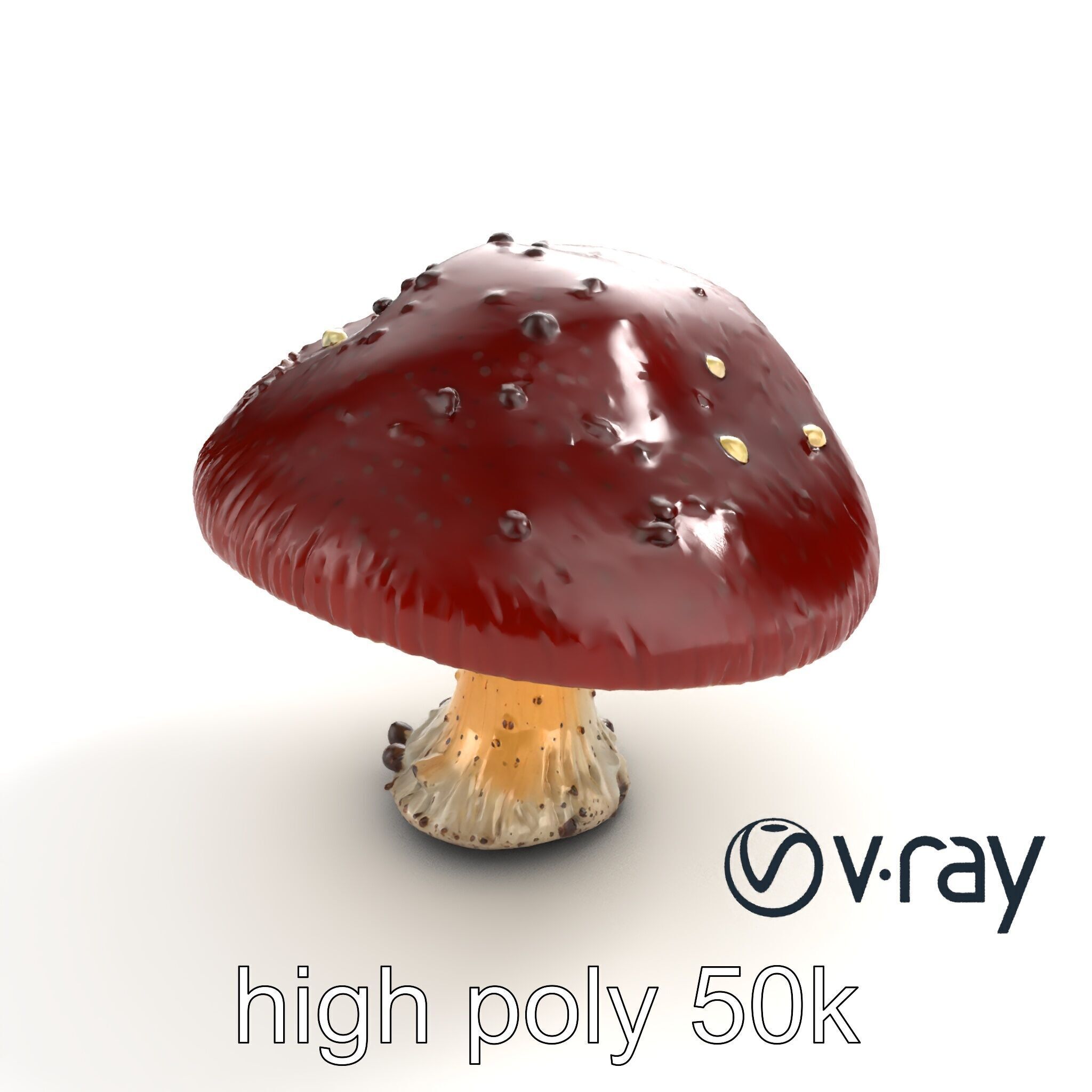 Stylized Glowing Mushroom Sci-Fi model pack Low-poly 3D model_12
