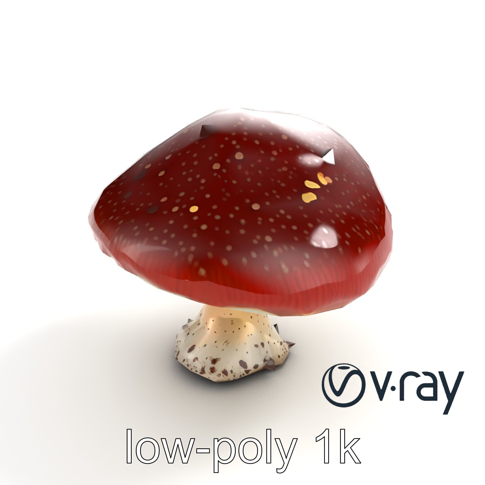 Stylized Glowing Mushroom Sci-Fi model pack Low-poly 3D model_6