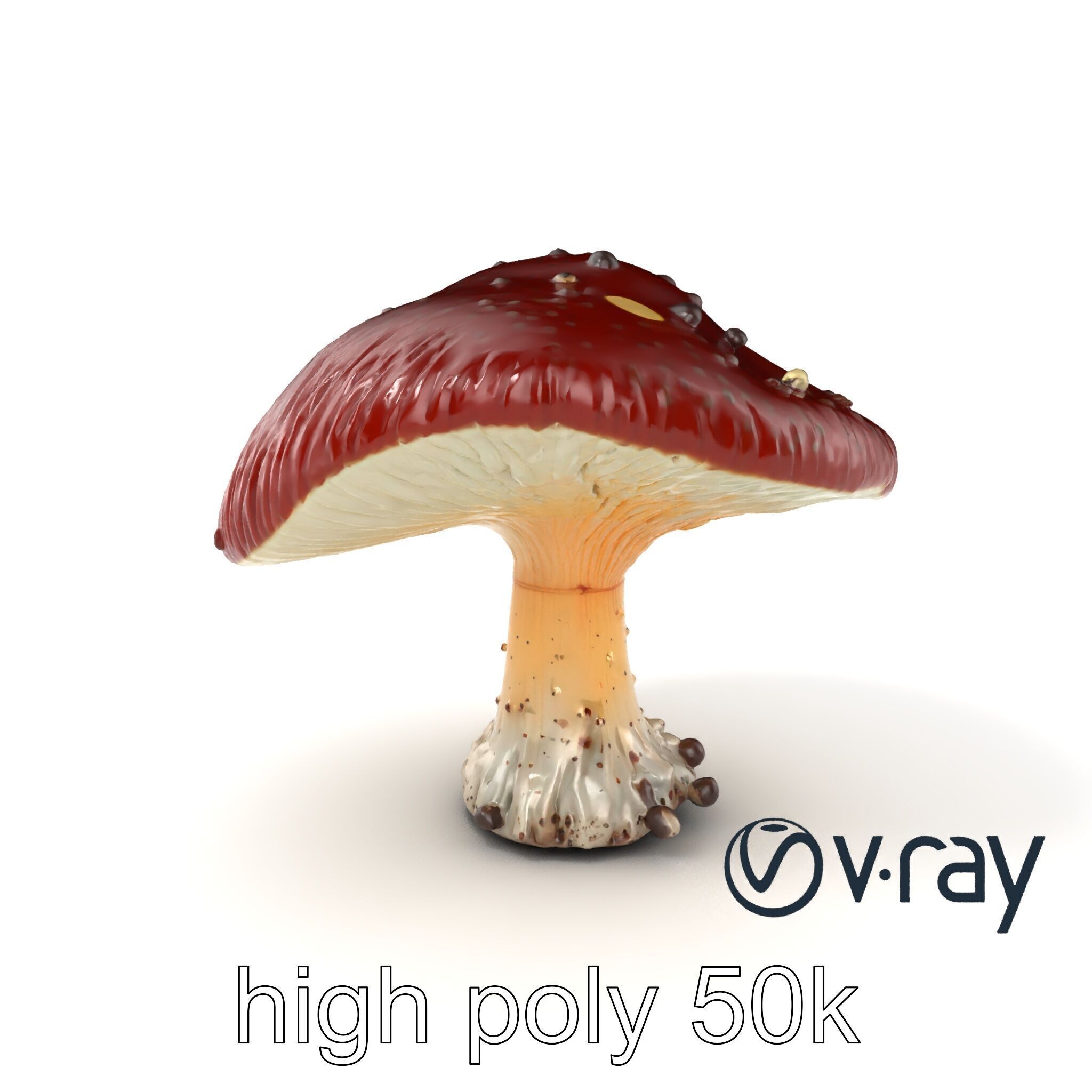 Stylized Glowing Mushroom Sci-Fi model pack Low-poly 3D model_7