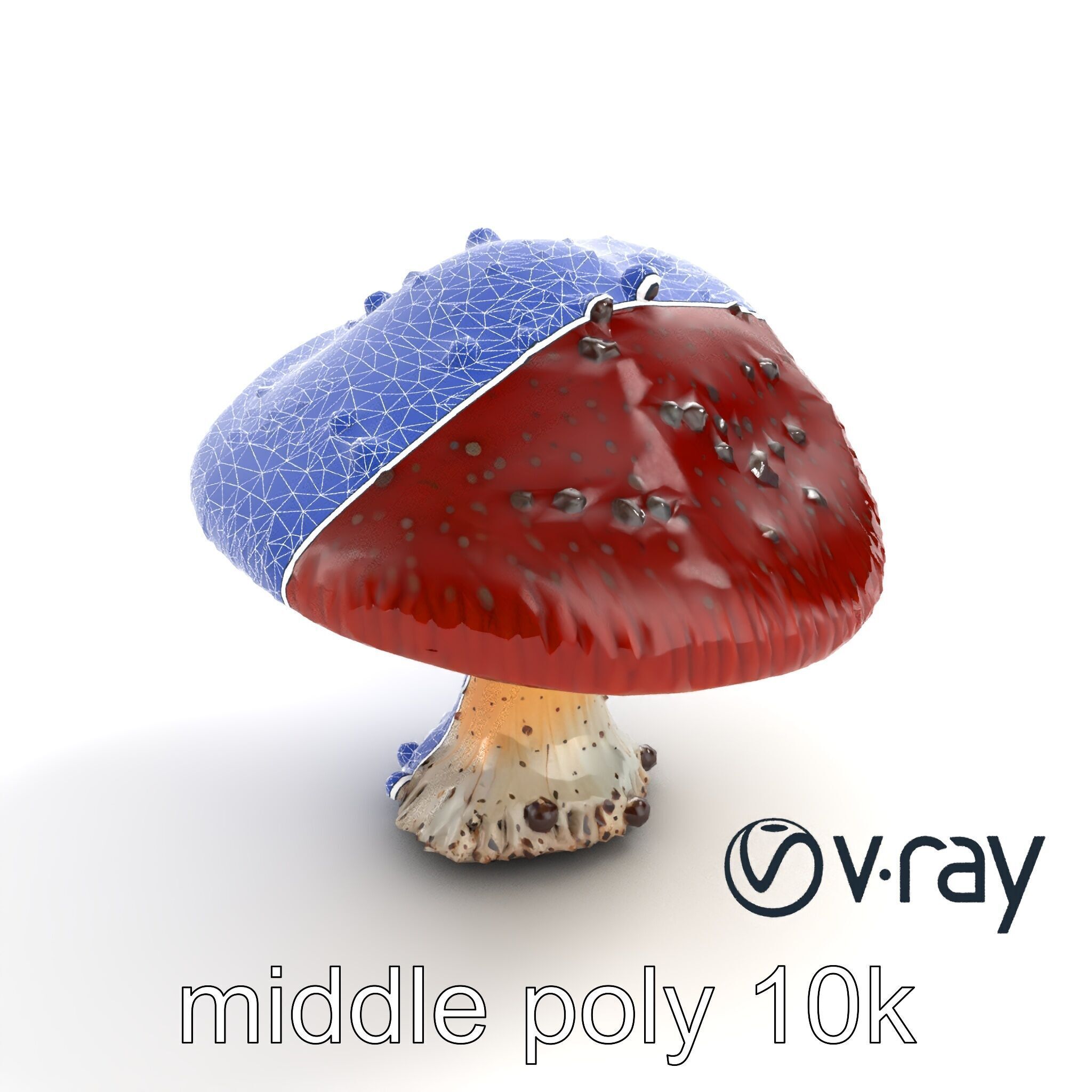 Stylized Glowing Mushroom Sci-Fi model pack Low-poly 3D model_11