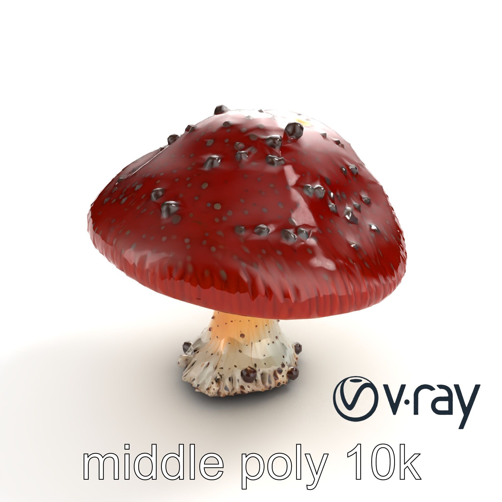 Stylized Glowing Mushroom Sci-Fi model pack Low-poly 3D model_5