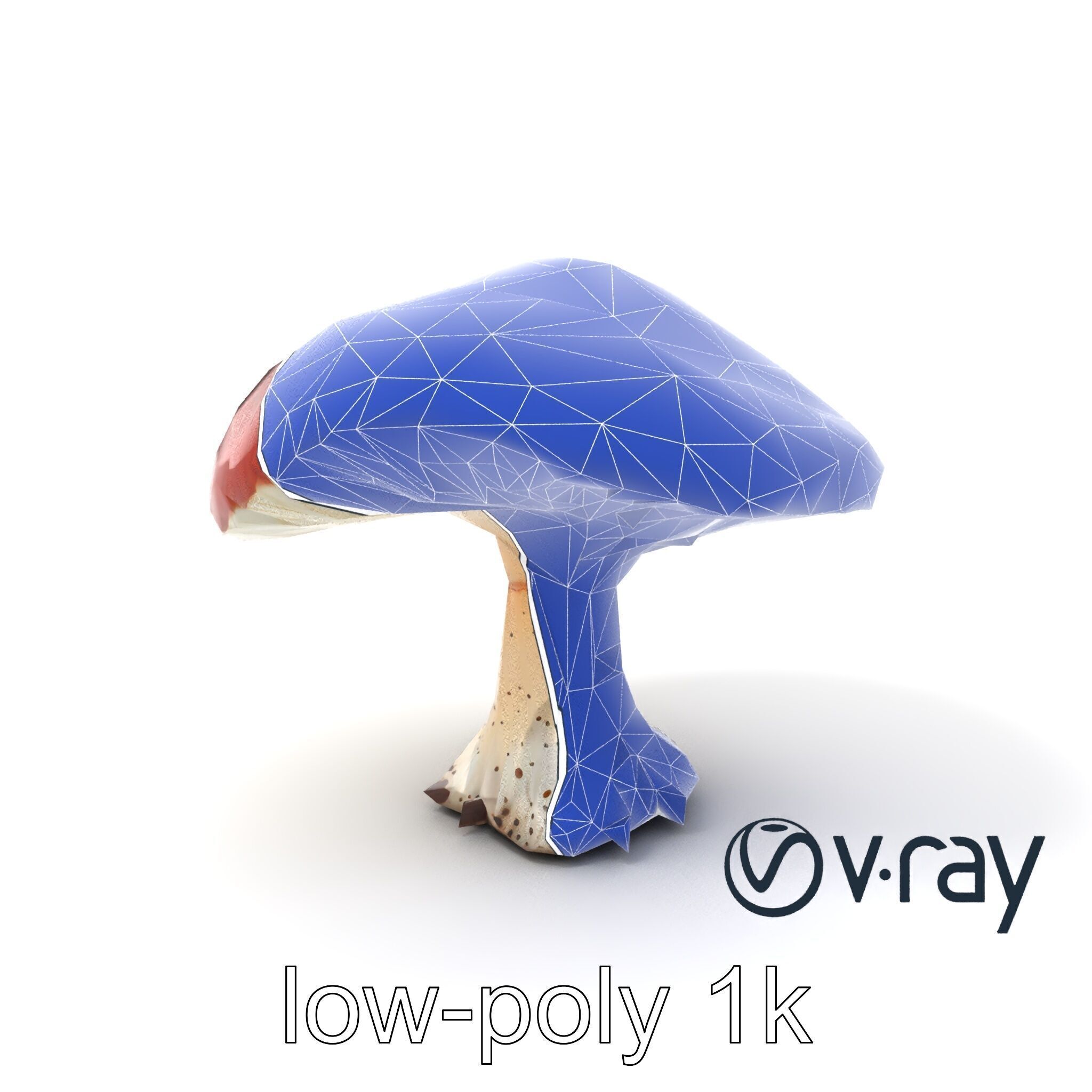 Stylized Glowing Mushroom Sci-Fi model pack Low-poly 3D model_17