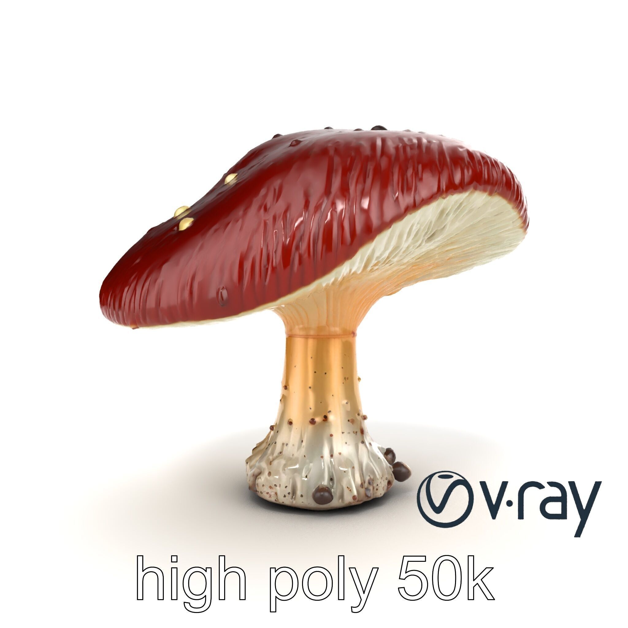 Stylized Glowing Mushroom Sci-Fi model pack Low-poly 3D model_30