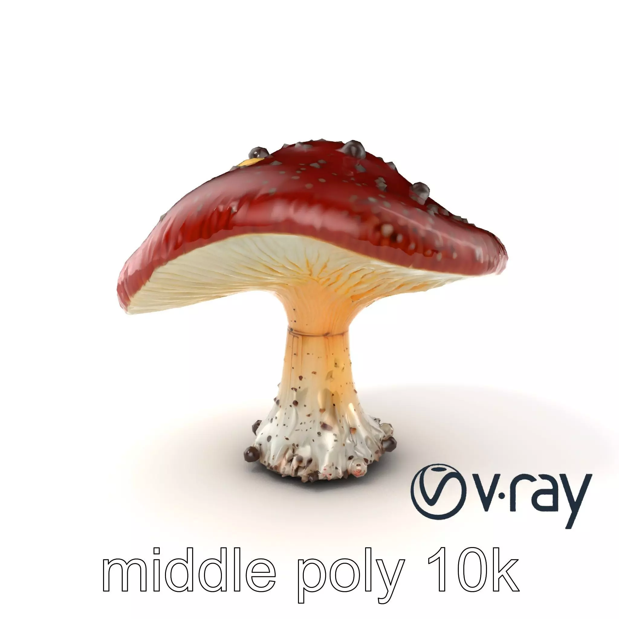 Stylized Glowing Mushroom Sci-Fi model pack Low-poly 3D model_0